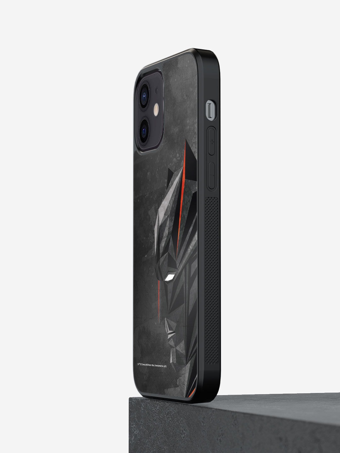 

macmerise Black & Red Printed Batman Geometric iPhone 12 Phone Back Case