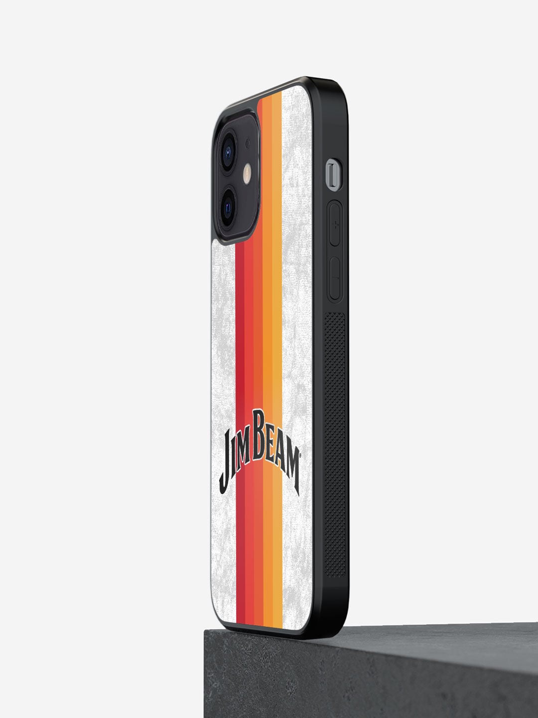 

macmerise White Jim Beam Sun rays Stripes Design Printed iPhone 12 Back Case
