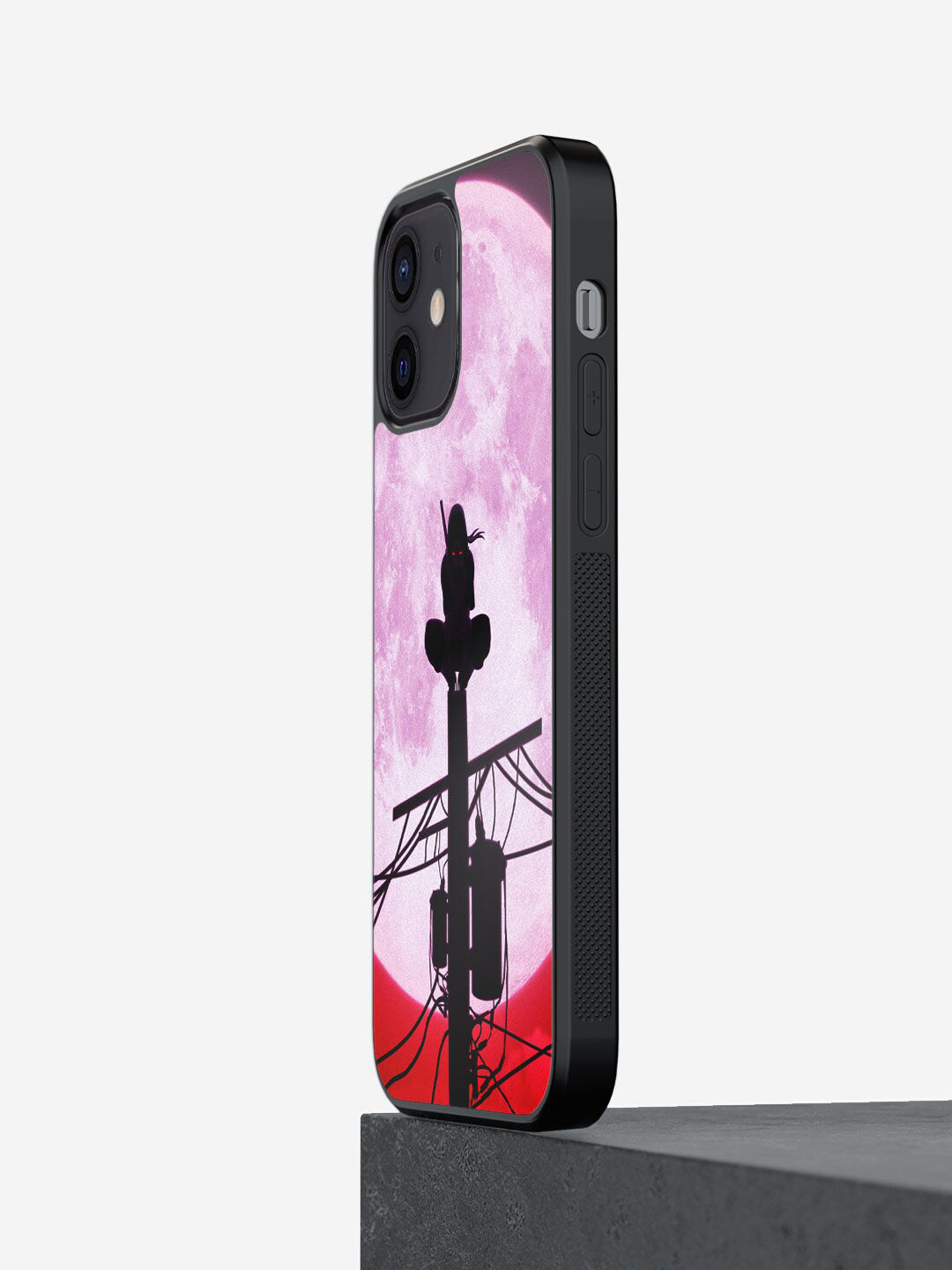 

macmerise Pink & Black Itachi Uchiha Design iPhone 12 Bumper Back Case