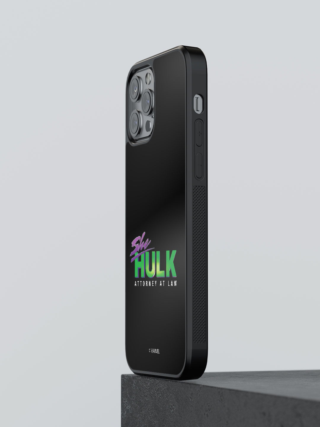 

macmerise Black She Hulk Logo Printed iPhone 12 Pro Bumper Phone Back Case