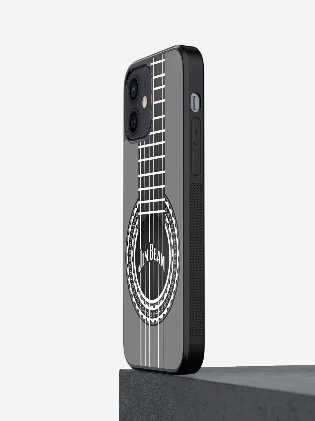 

macmerise Grey & Black Printed Jim Beam Flamenco Design iPhone 12 Bumper Phone Back Case