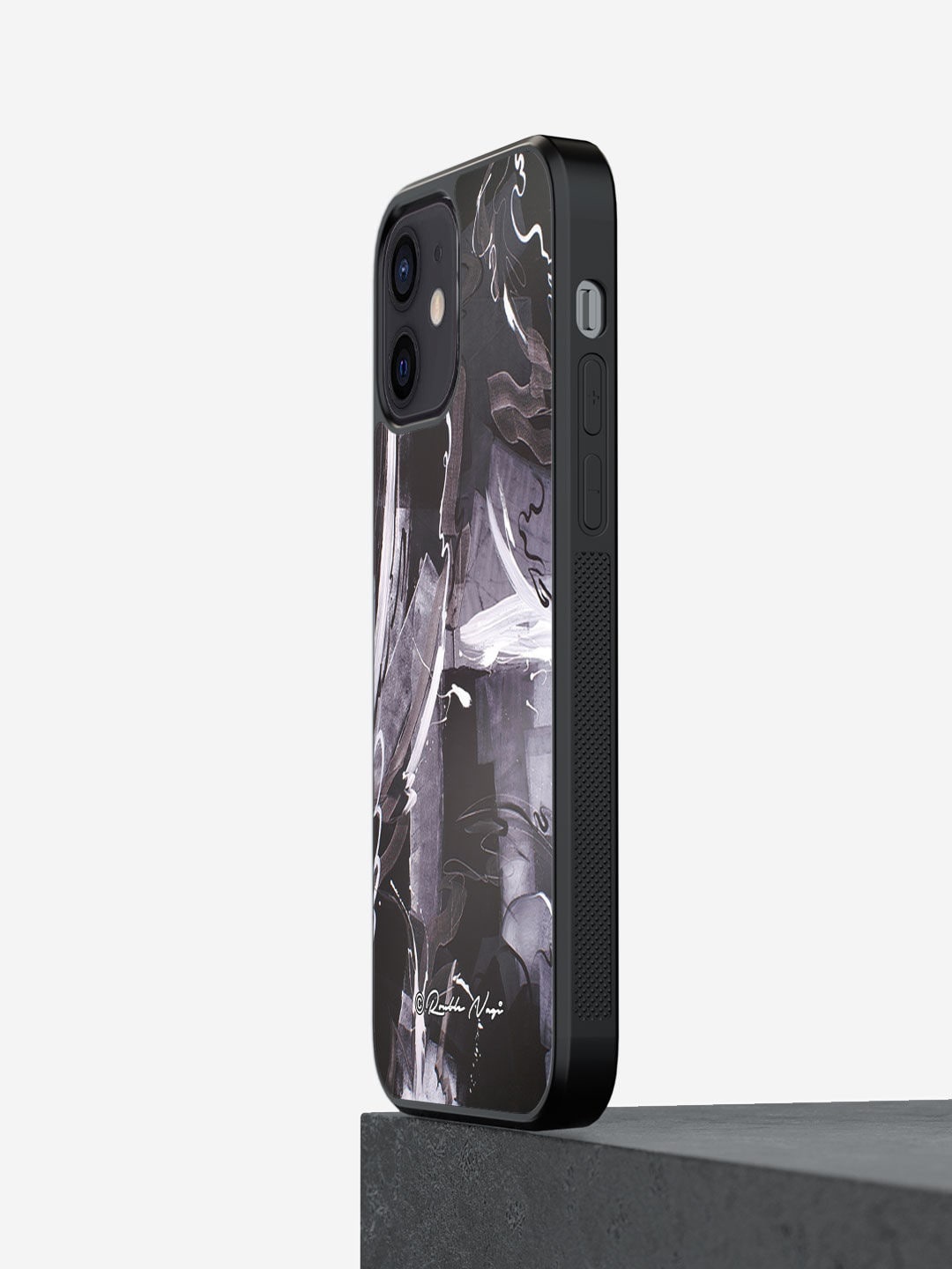 

macmerise Black & White Printed Flashback iPhone 12 Phone Back Case