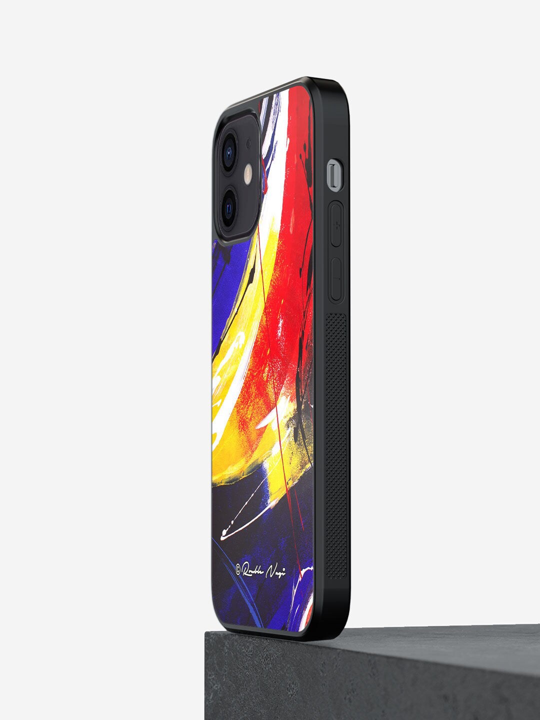 

macmerise Blue & Yellow Printed Free Mind iPhone 12 Phone Back Case