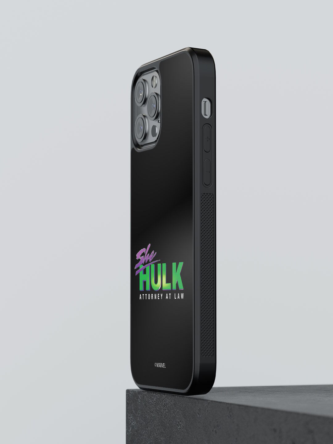

macmerise Black Printed She Hulk Logo Reveal Design iPhone 13 Pro Phone Back Case