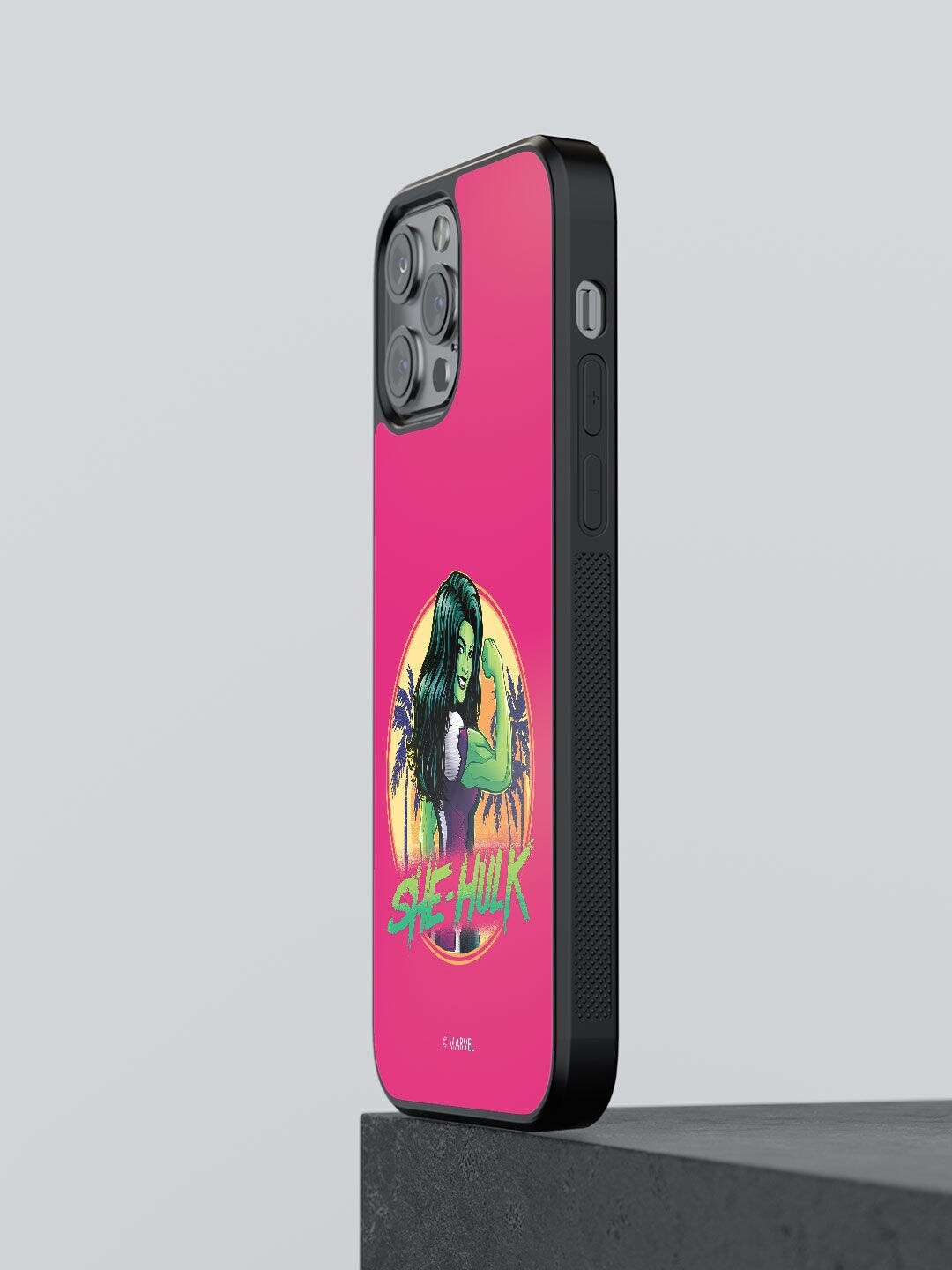 

macmerise Pink & Green Printed She Hulk iPhone 12 Pro Phone Back Case