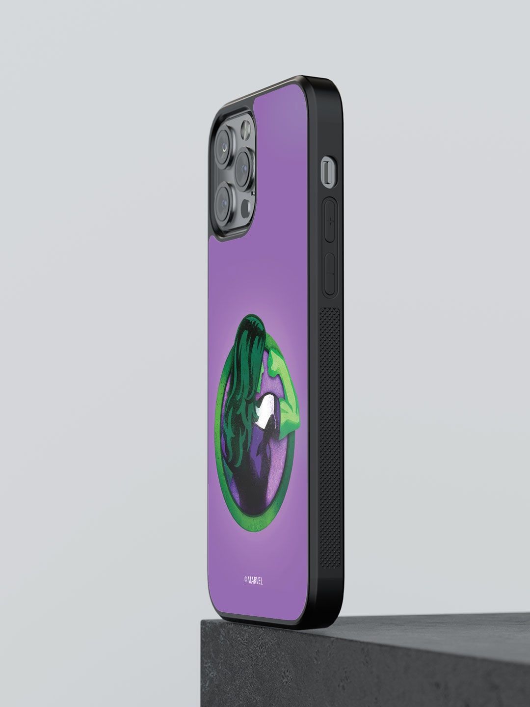 

macmerise Purple Printed She Hulk Flex Down iPhone 12 Pro Max Phone Back Case