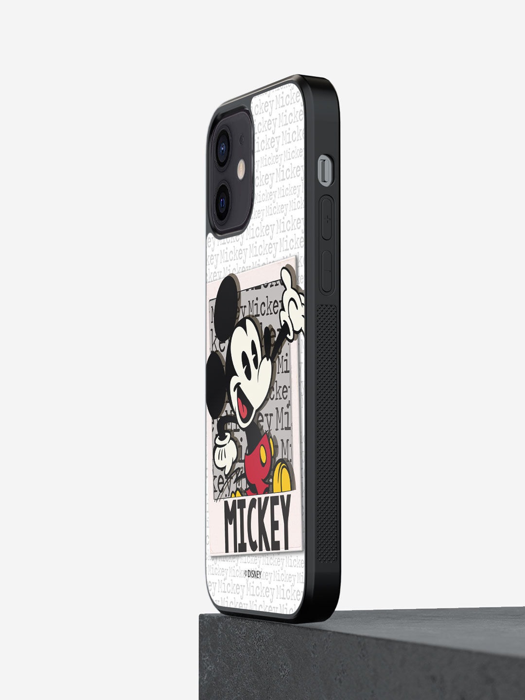 

macmerise White & Black Hello Mr Mickey Design iPhone 12 Bumper Back Case