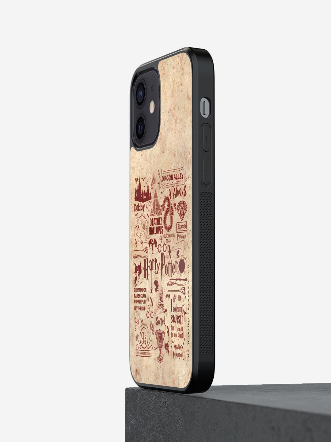 

macmerise Beige Printed Harry Potter Infographic iPhone 12 Phone Back Case