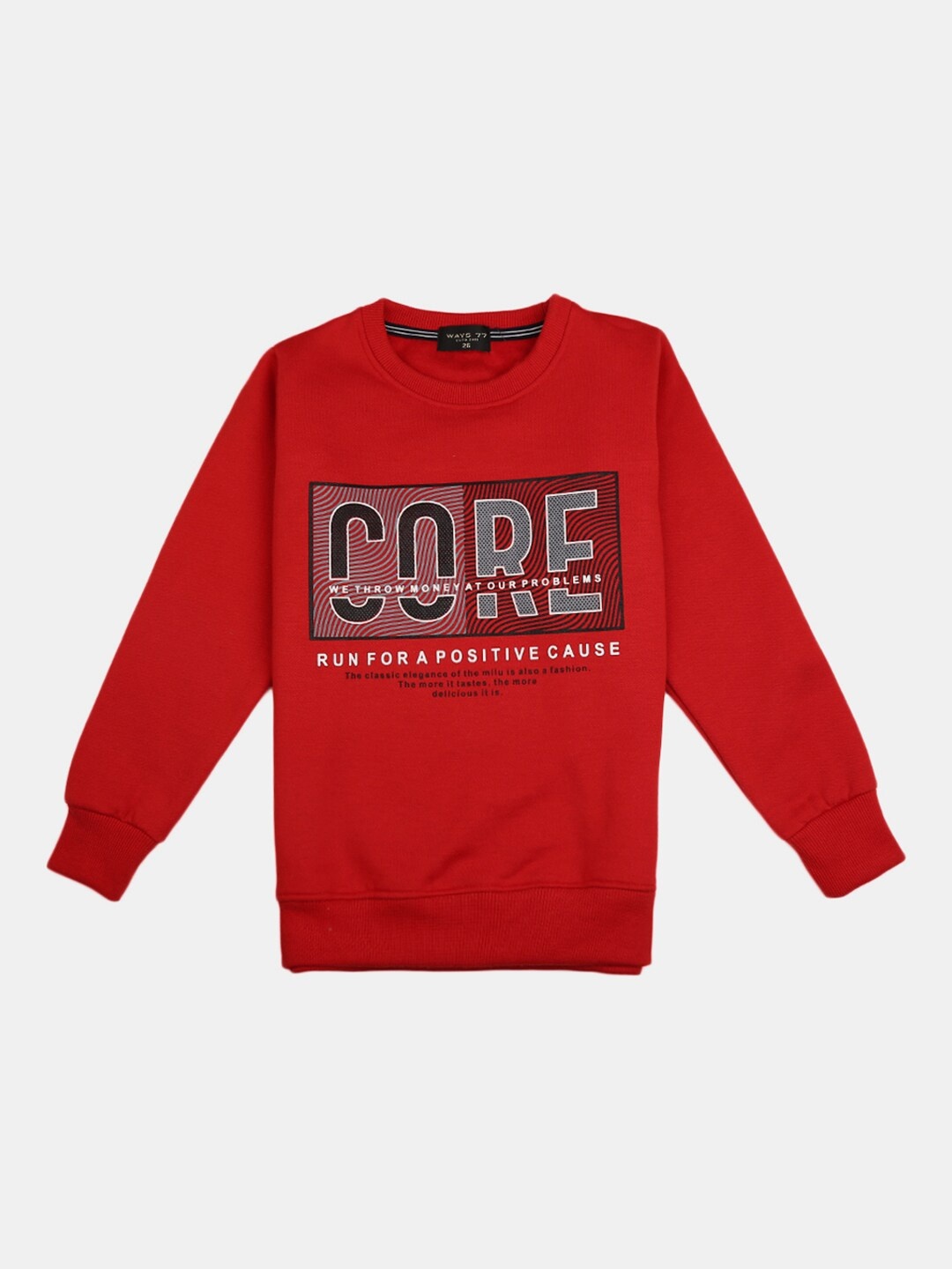 

V-Mart Boys Red Typography Printed T-shirt
