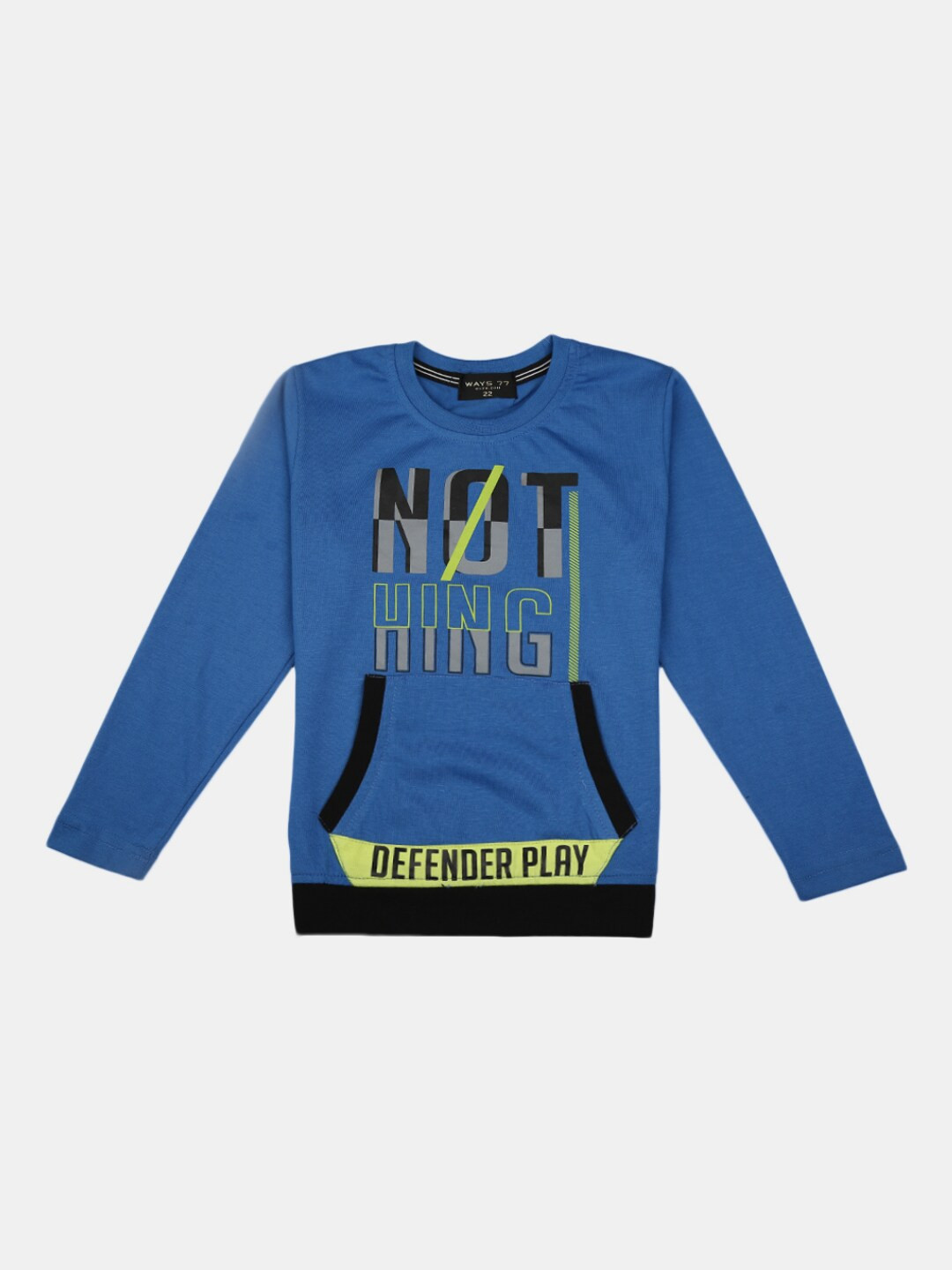 

V-Mart Boys Blue Typography Printed T-shirt