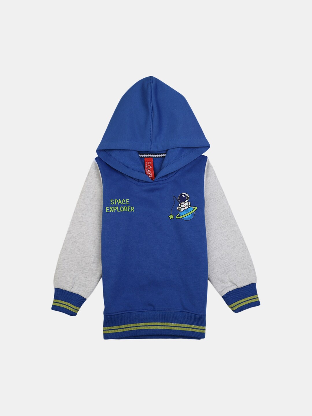 

V-Mart Boys Blue & Grey Printed Cotton T-shirt