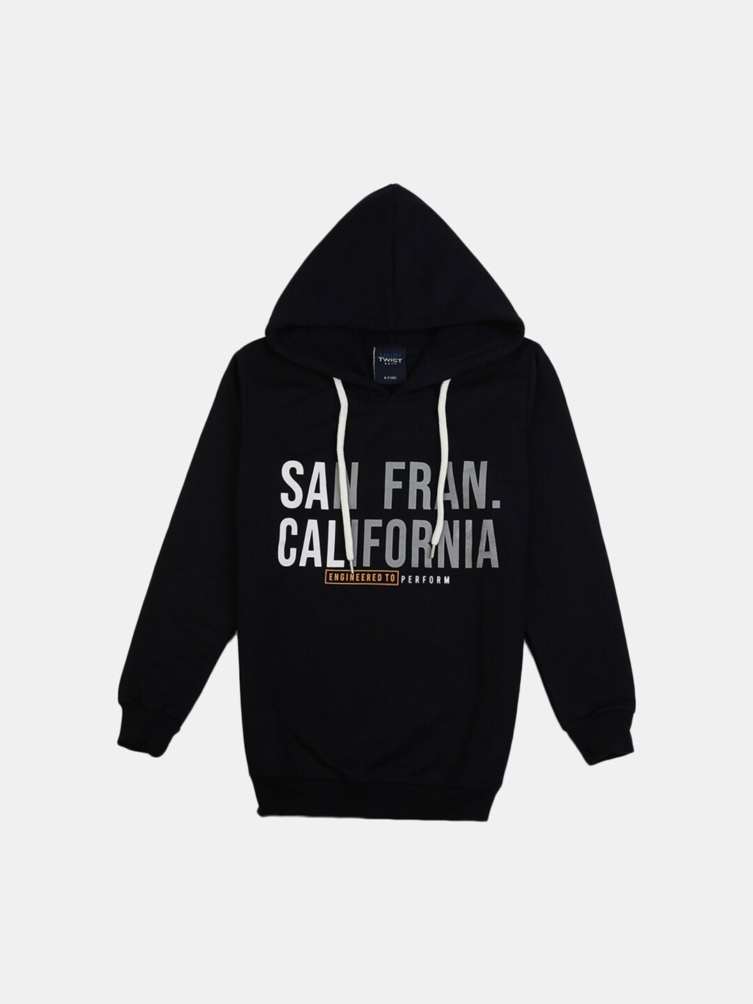 

V-Mart Boys Navy Blue Printed Hooded Sweatshirt