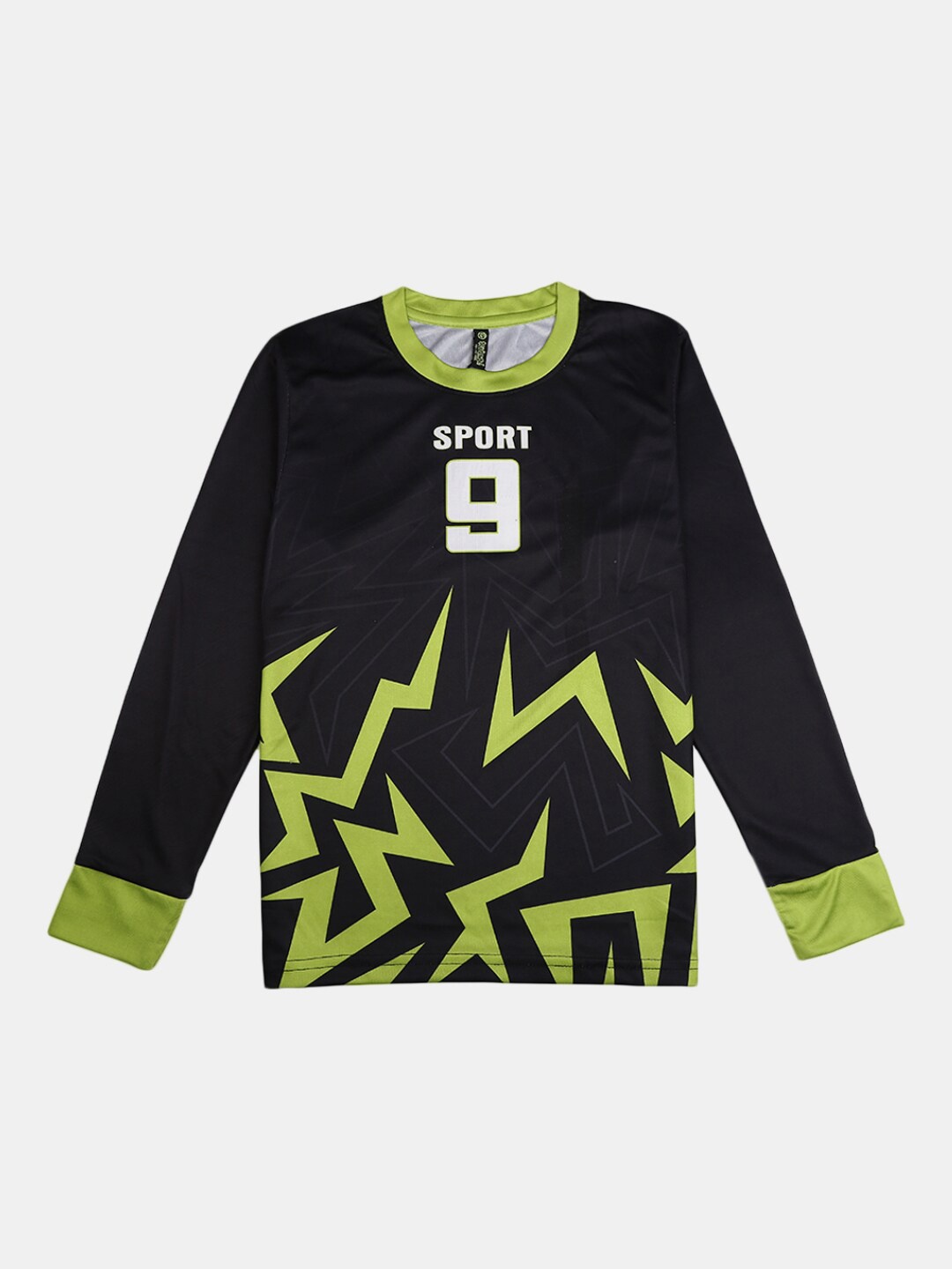 

V-Mart Boys Black & Green Printed T-shirt