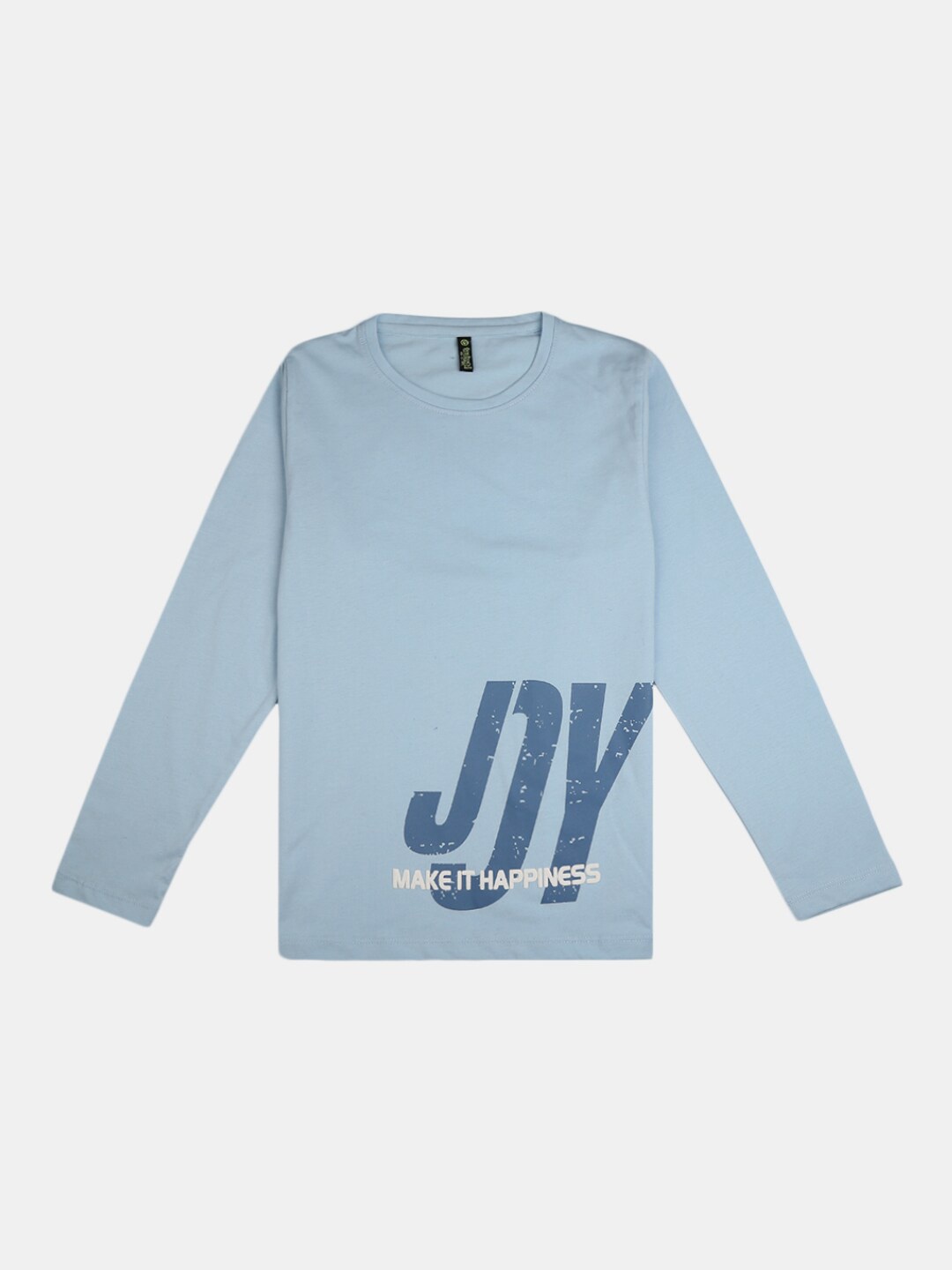 

V-Mart Boys Blue Typography Printed Cotton T-shirt