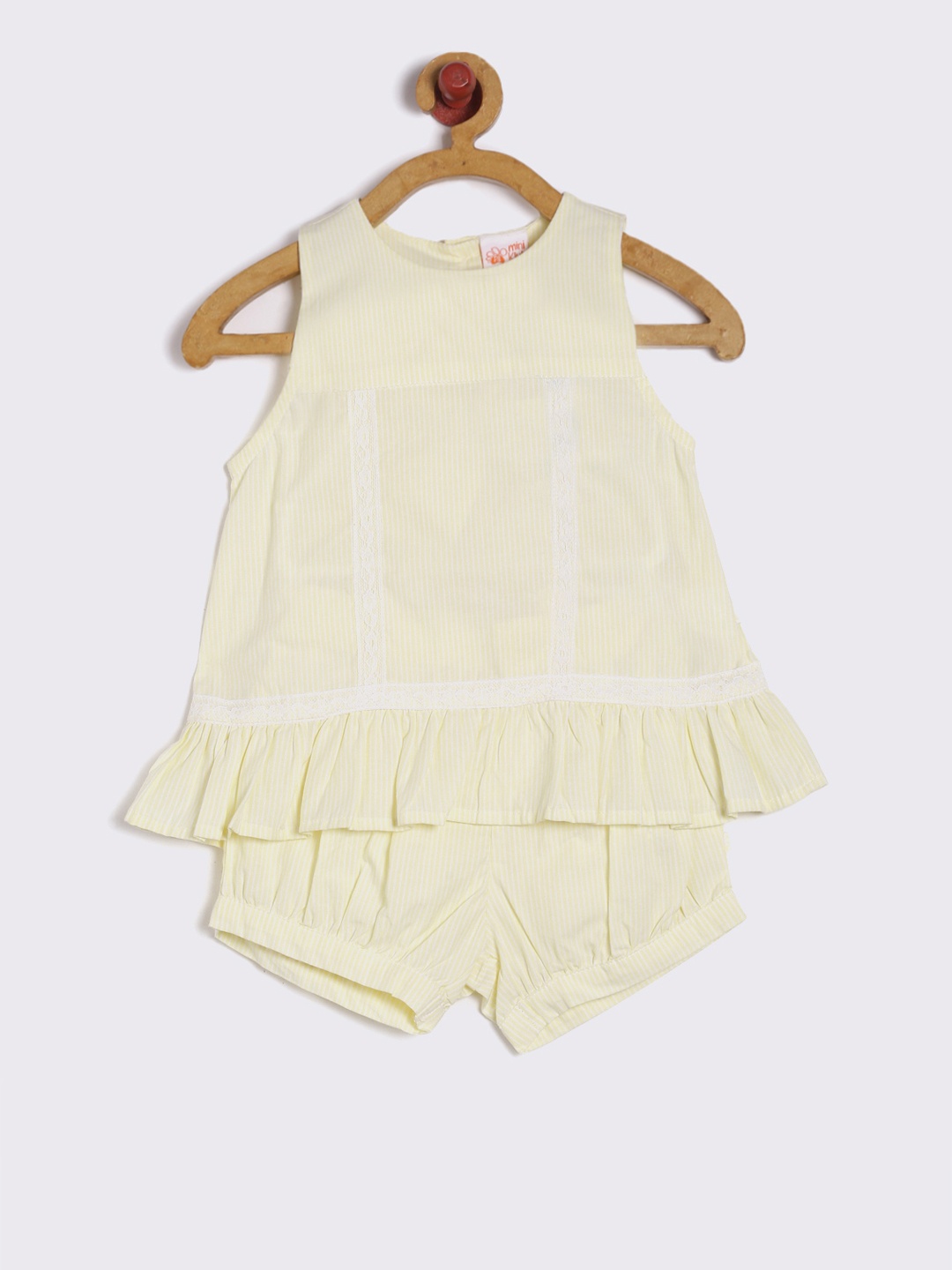 

FS Mini Klub Girls Yellow Striped Clothing Set