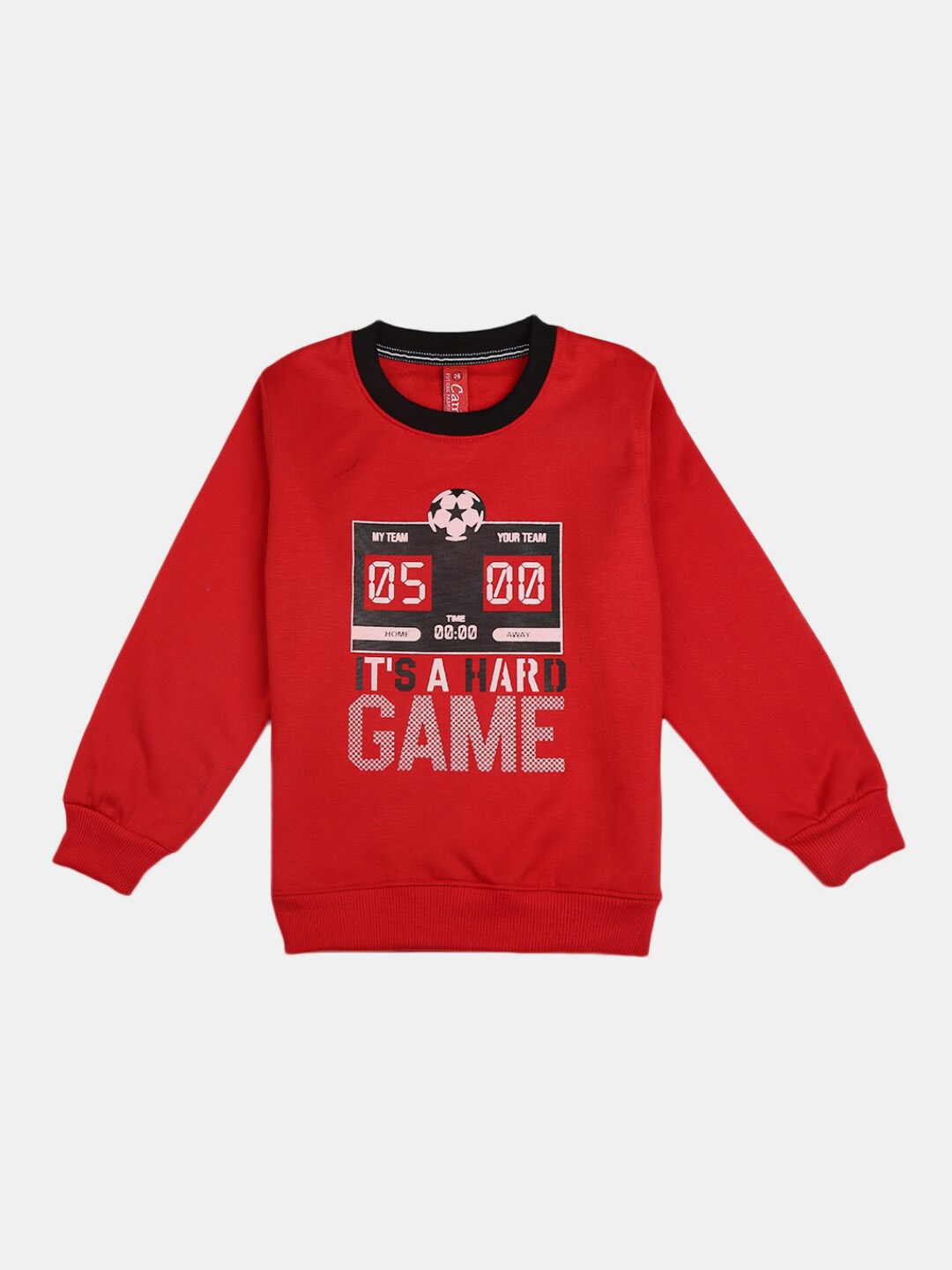 

V-Mart Boys Red Printed Cotton Sweatshirt