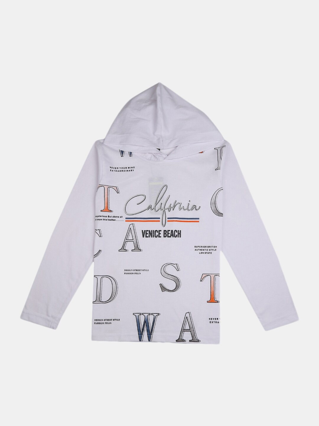

V-Mart Boys White Typography Printed Cotton T-shirt