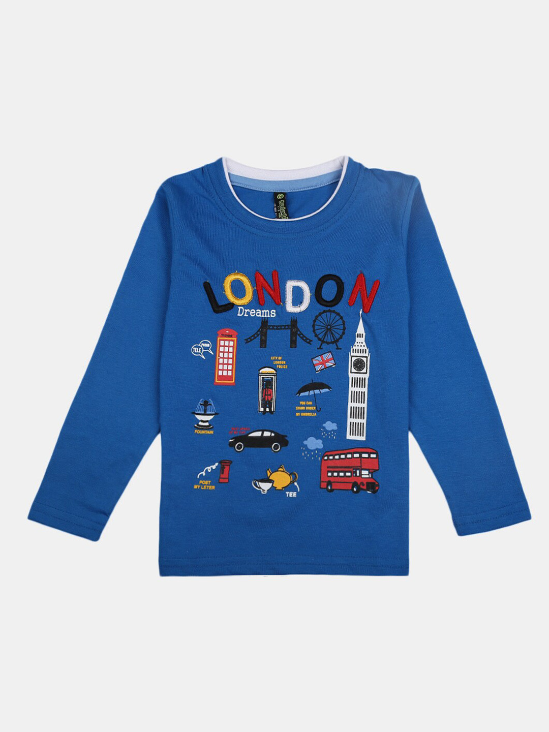 

V-Mart Boys Blue Printed T-shirt