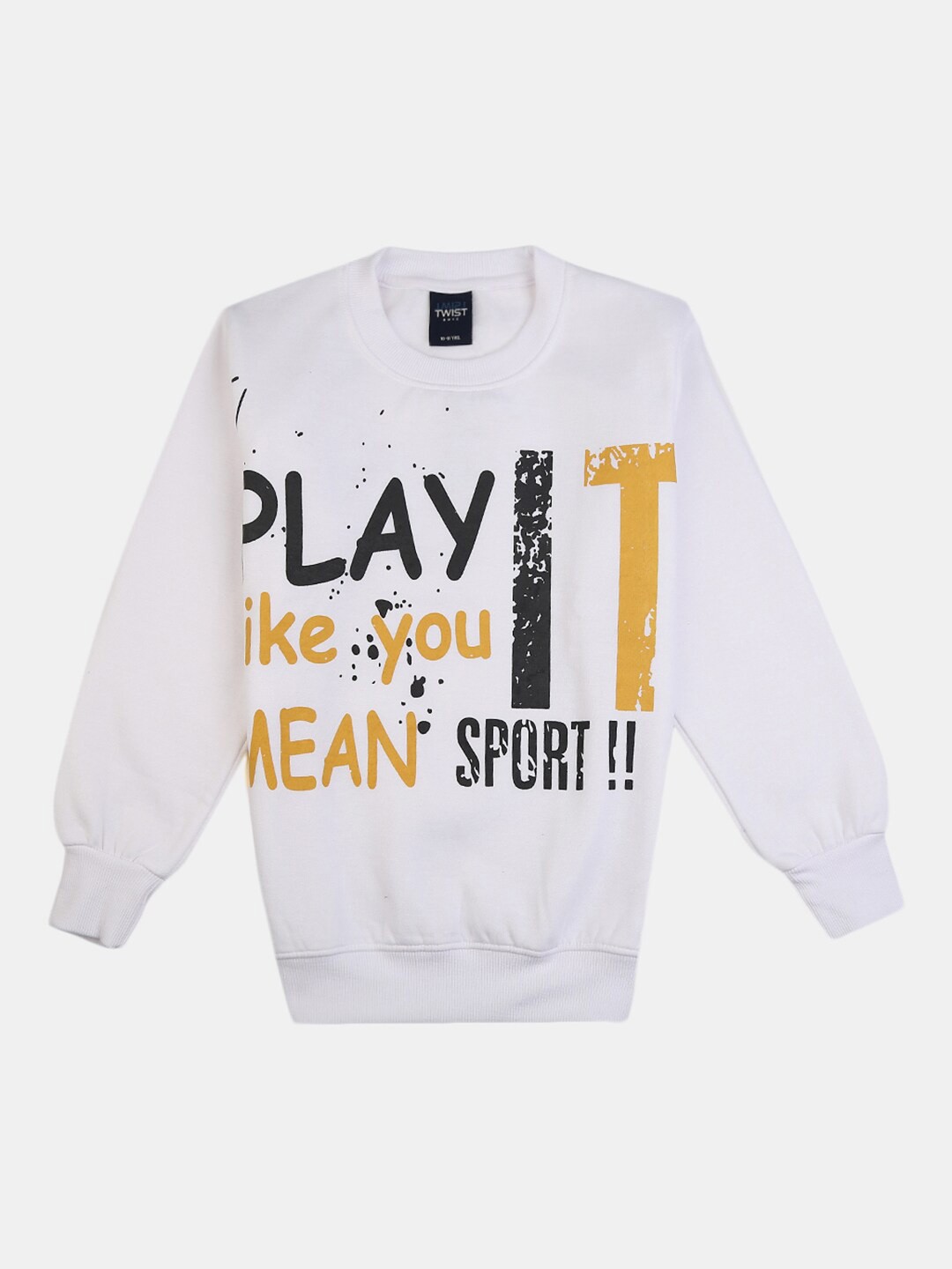 

V-Mart Boys White & Black Typography Printed T-shirt