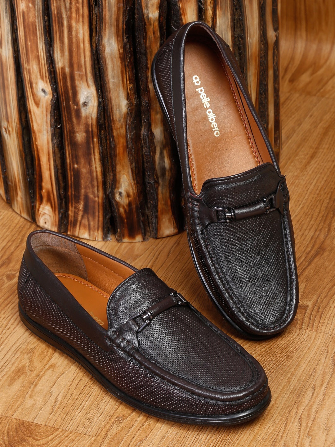 

pelle albero Men Brown Leather Loafers