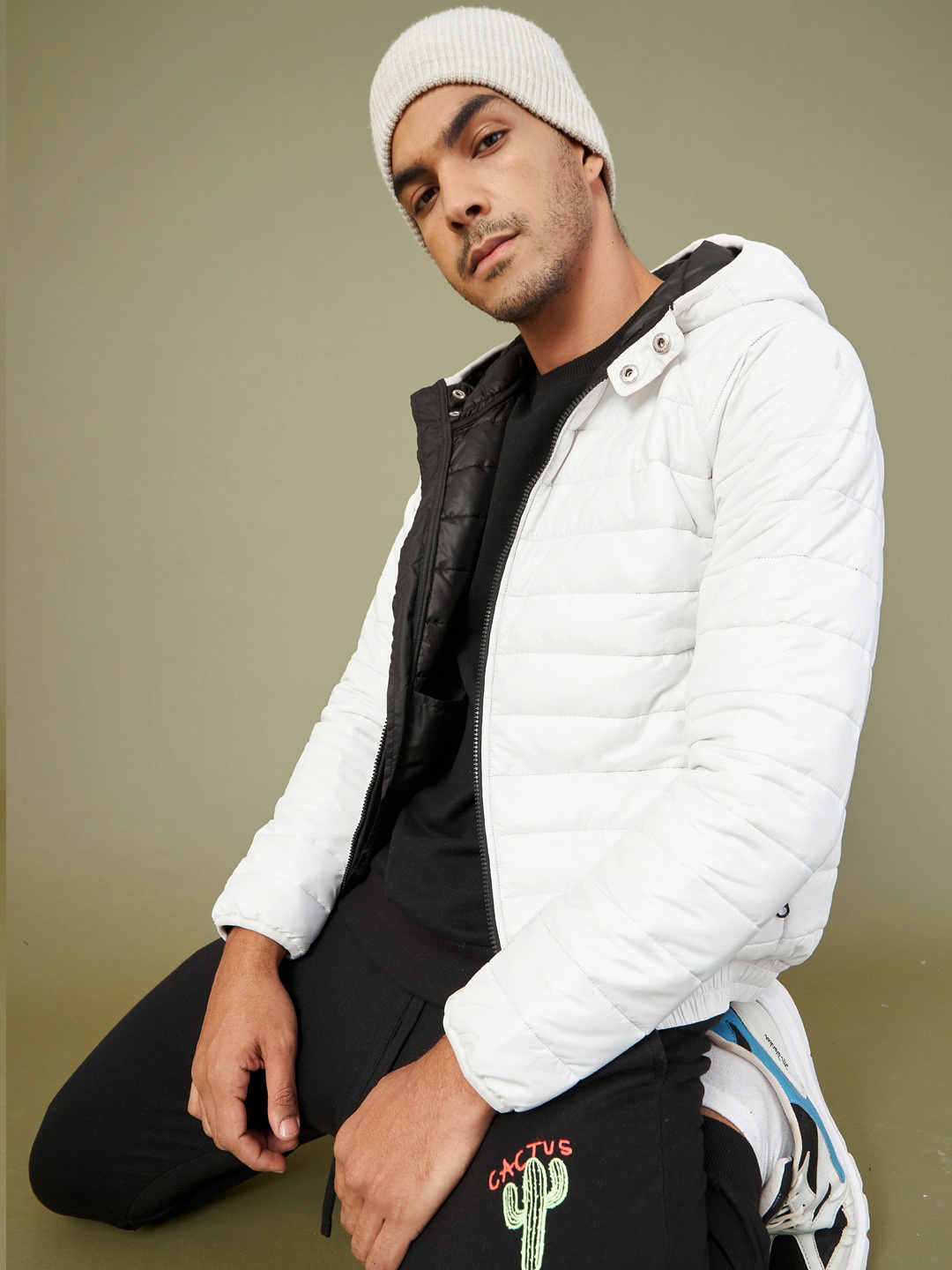 

MASCLN SASSAFRAS Men White Puffer Jacket