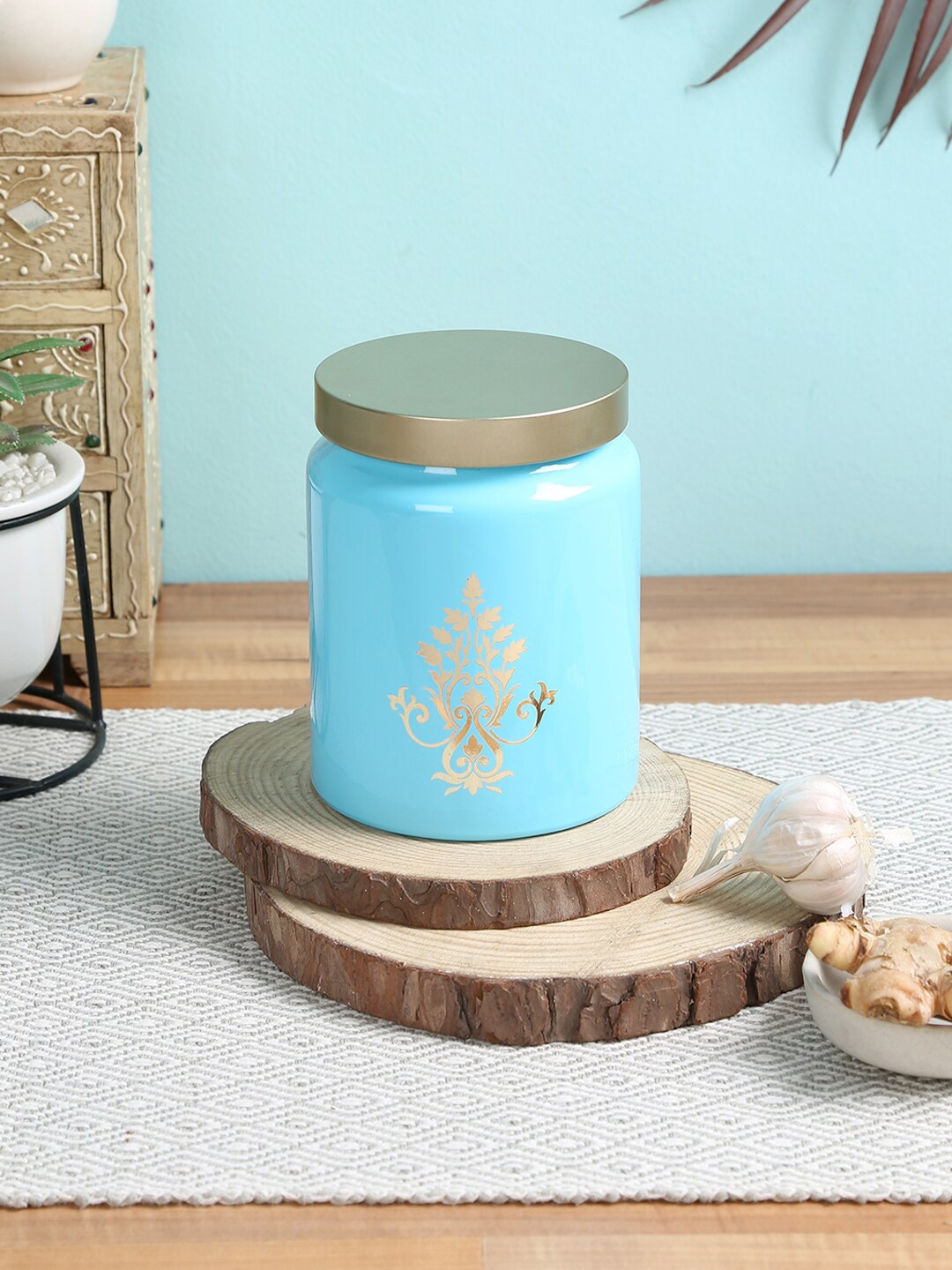 

Storehaus Blue Printed Storage Jar
