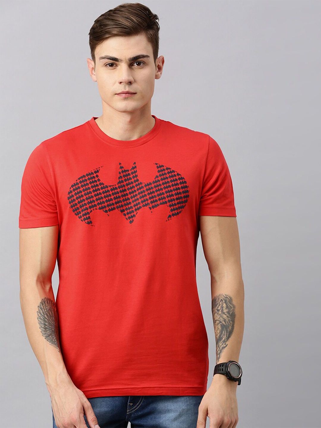 

Kook N Keech Batman Men Red Batman T-shirt