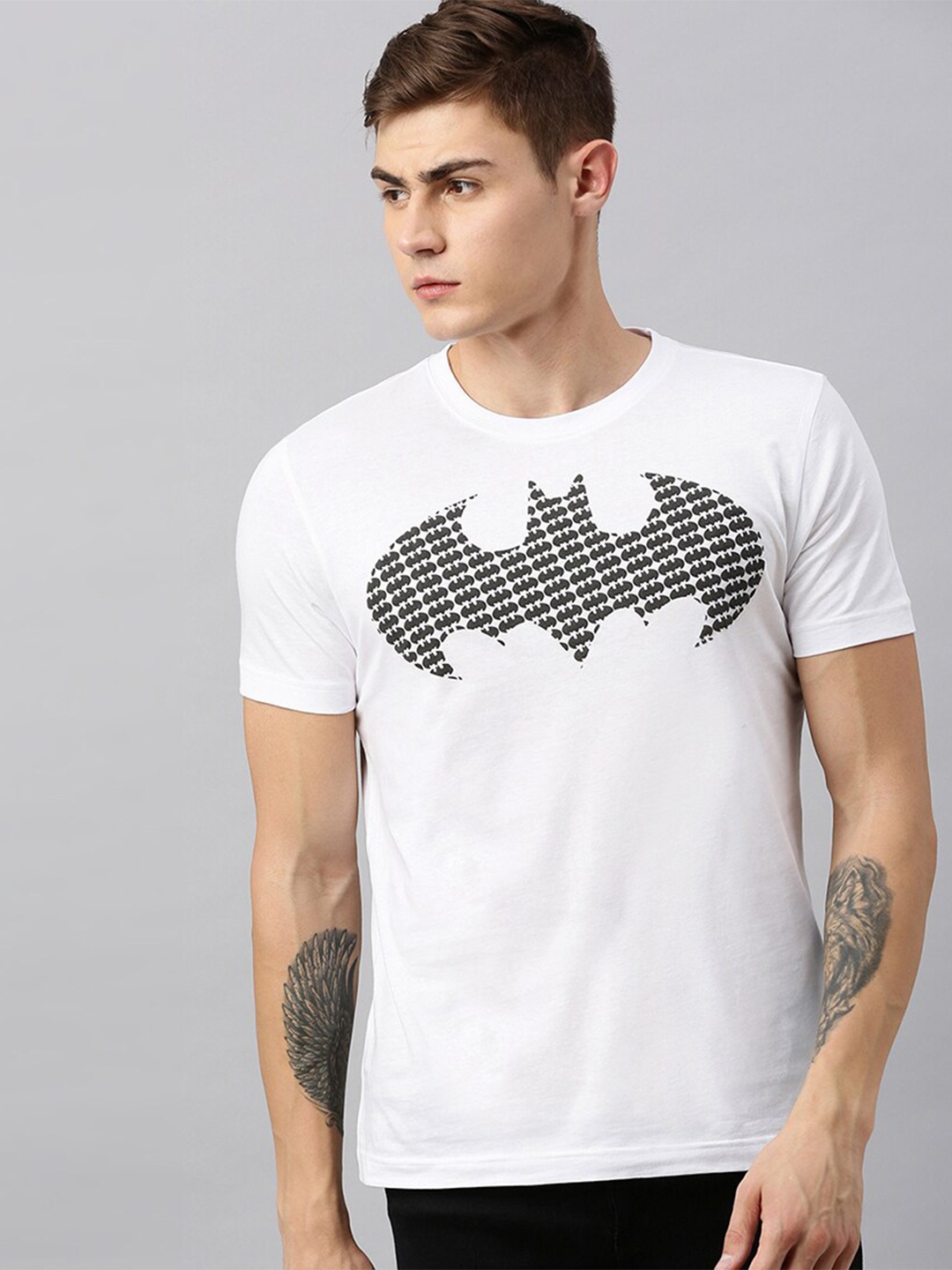 

Kook N Keech Batman Men White Printed Cotton T-shirt