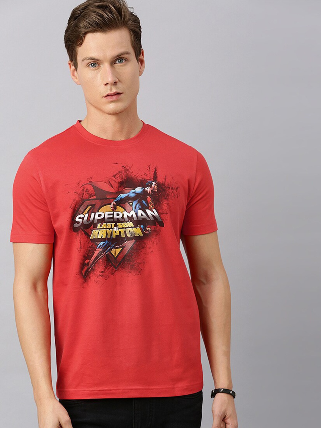 

Kook N Keech Superman Men Red Superman Cotton Printed T-shirt