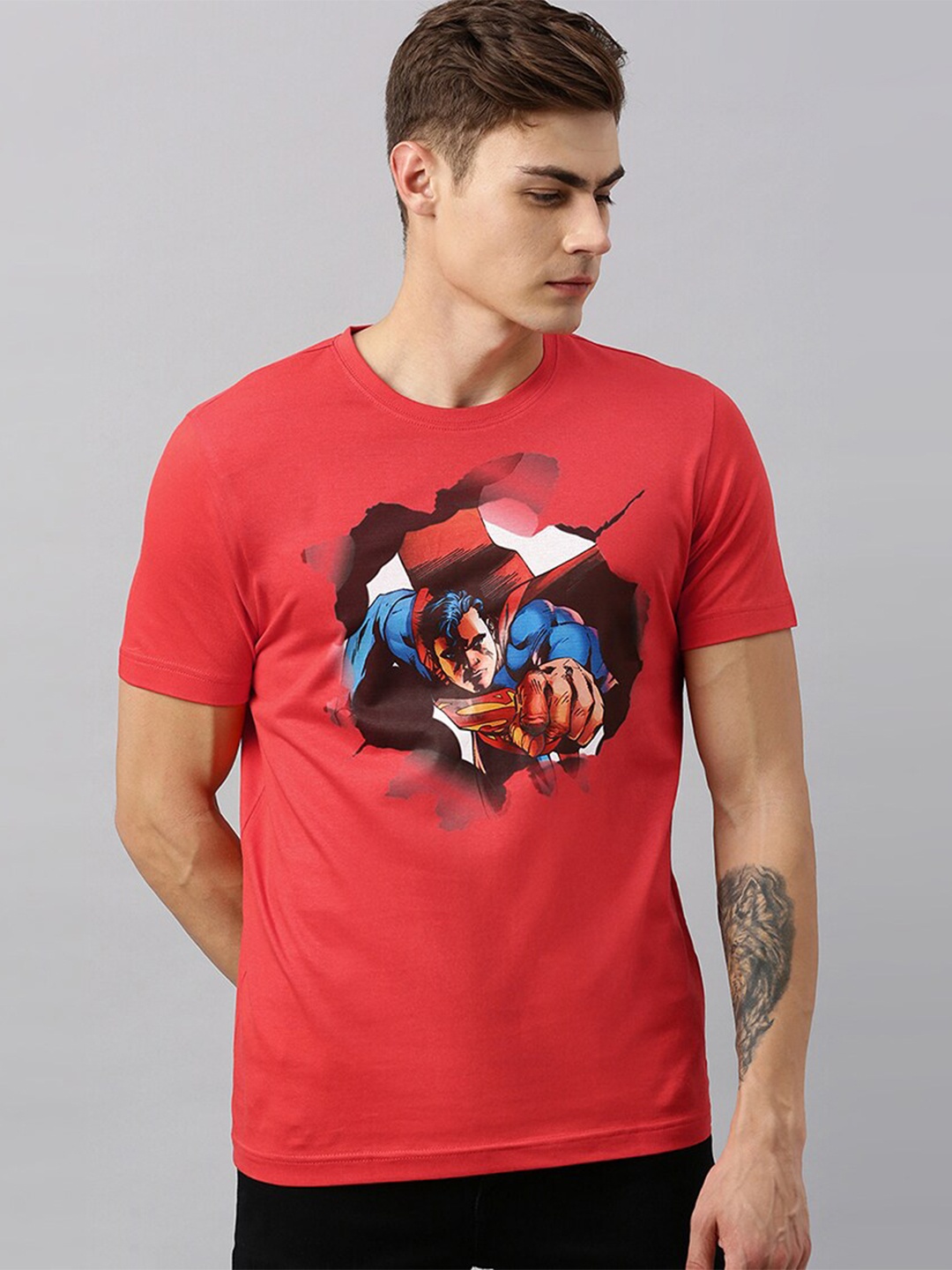 

Kook N Keech Superman Cotton Men Red Superman Printed T-shirt