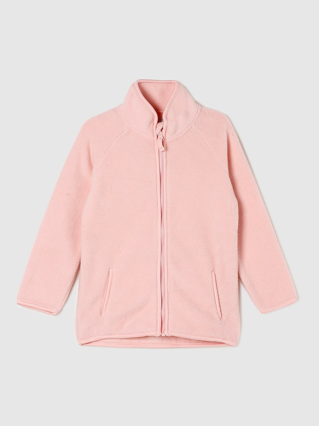 

max Girls Pink Windcheater Open Front Jacket