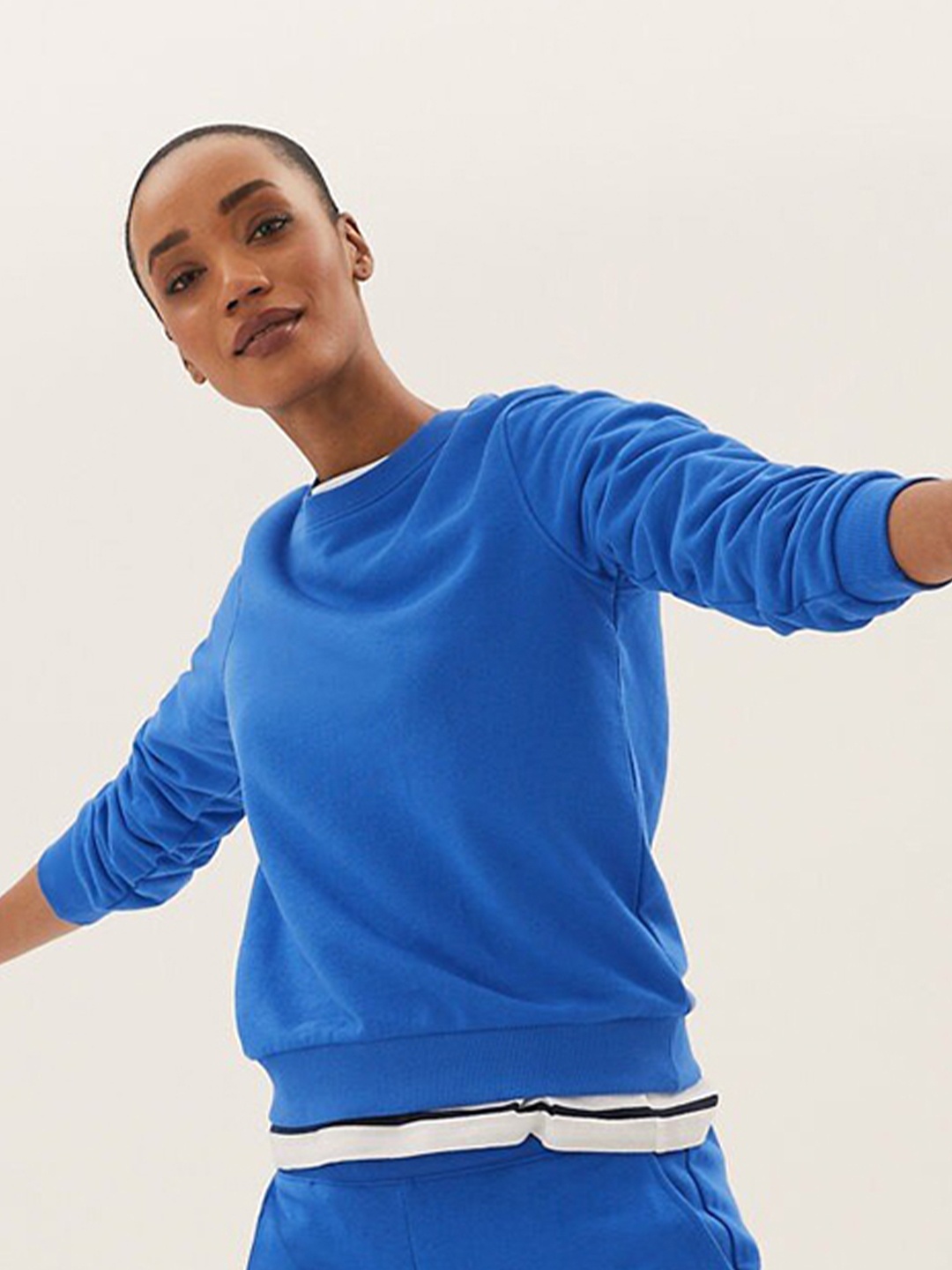 

Marks & Spencer Women Blue Sweatshirt