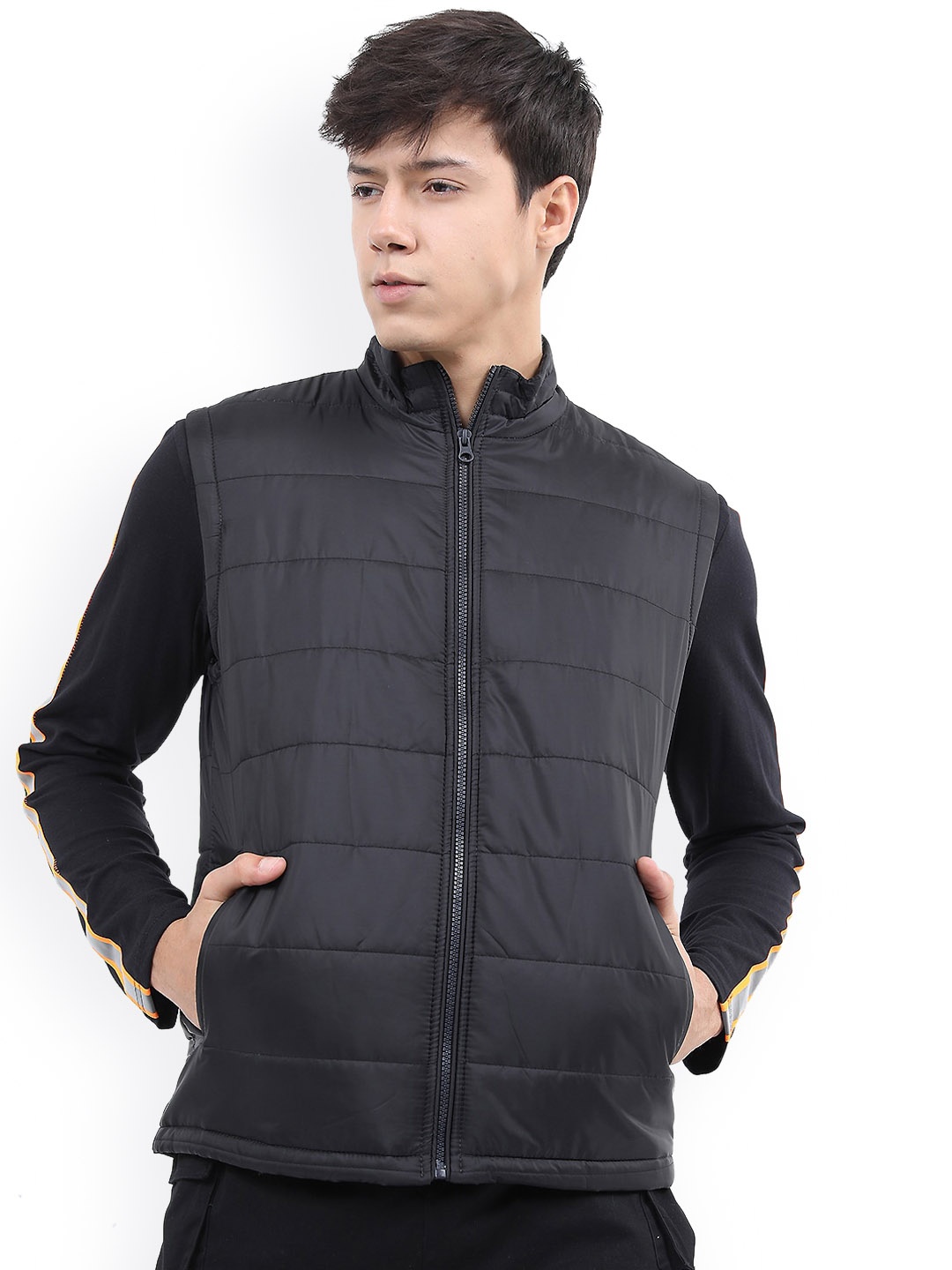 

KETCH Men Black Checked Padded Jacket