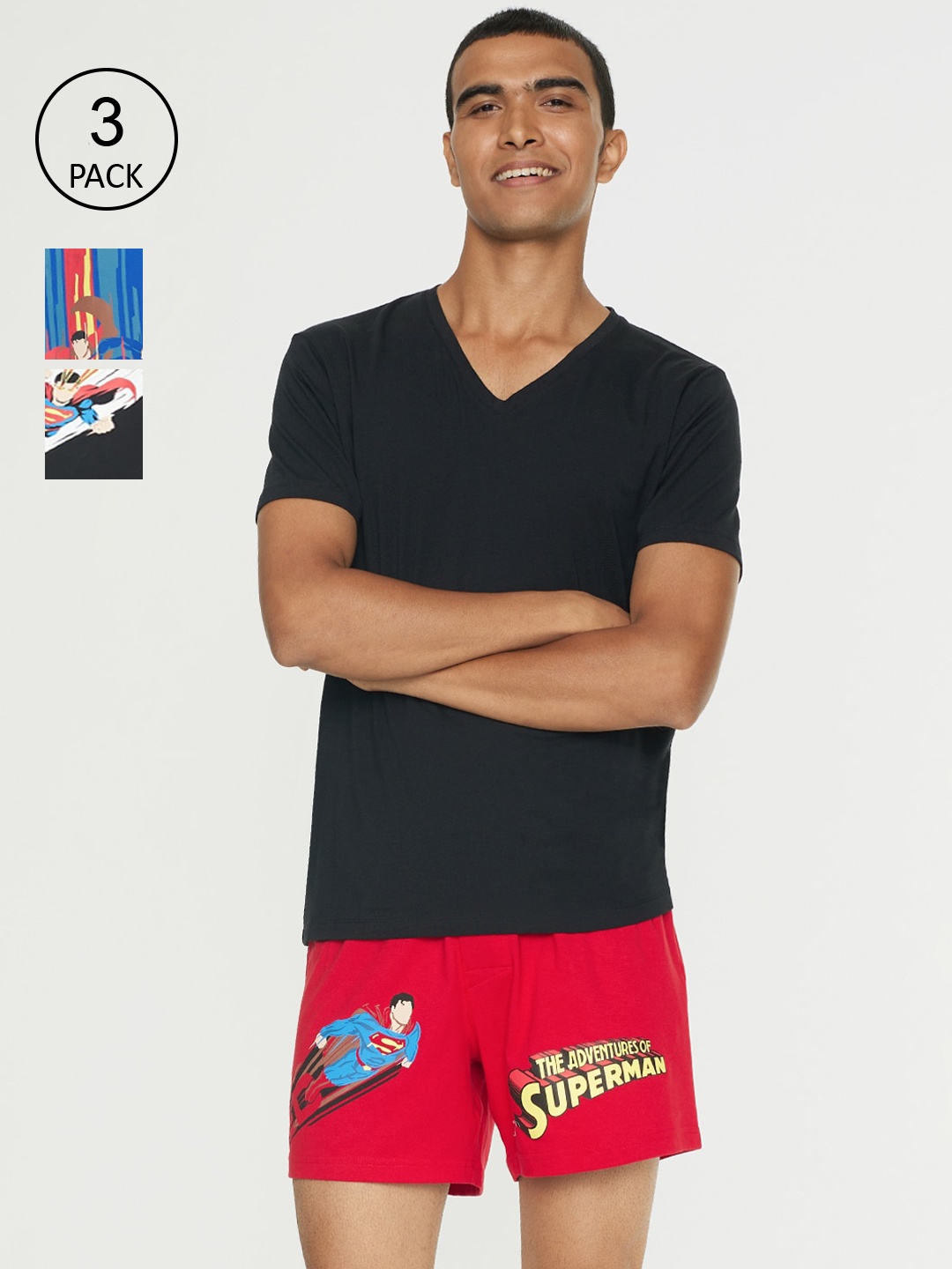 

Smugglerz Men Assorted Pack Of 3 Cotton Boxers