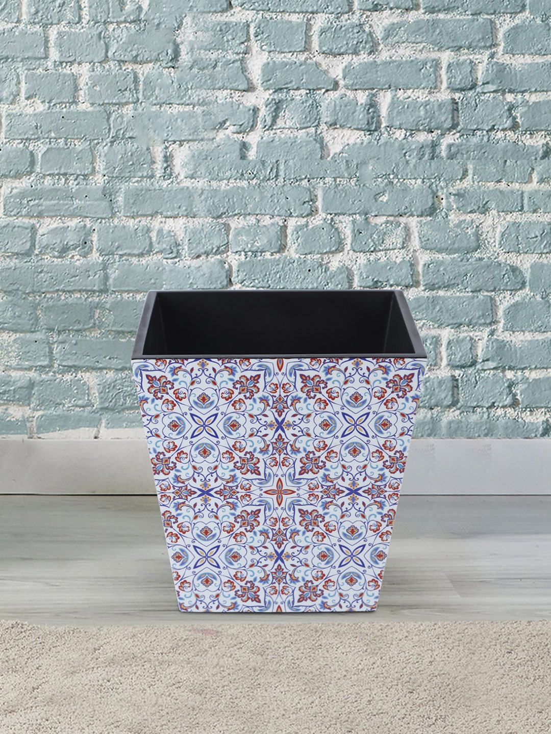 

Reinvention Factory Cream-Colored Printed Open Dry Waste Bin