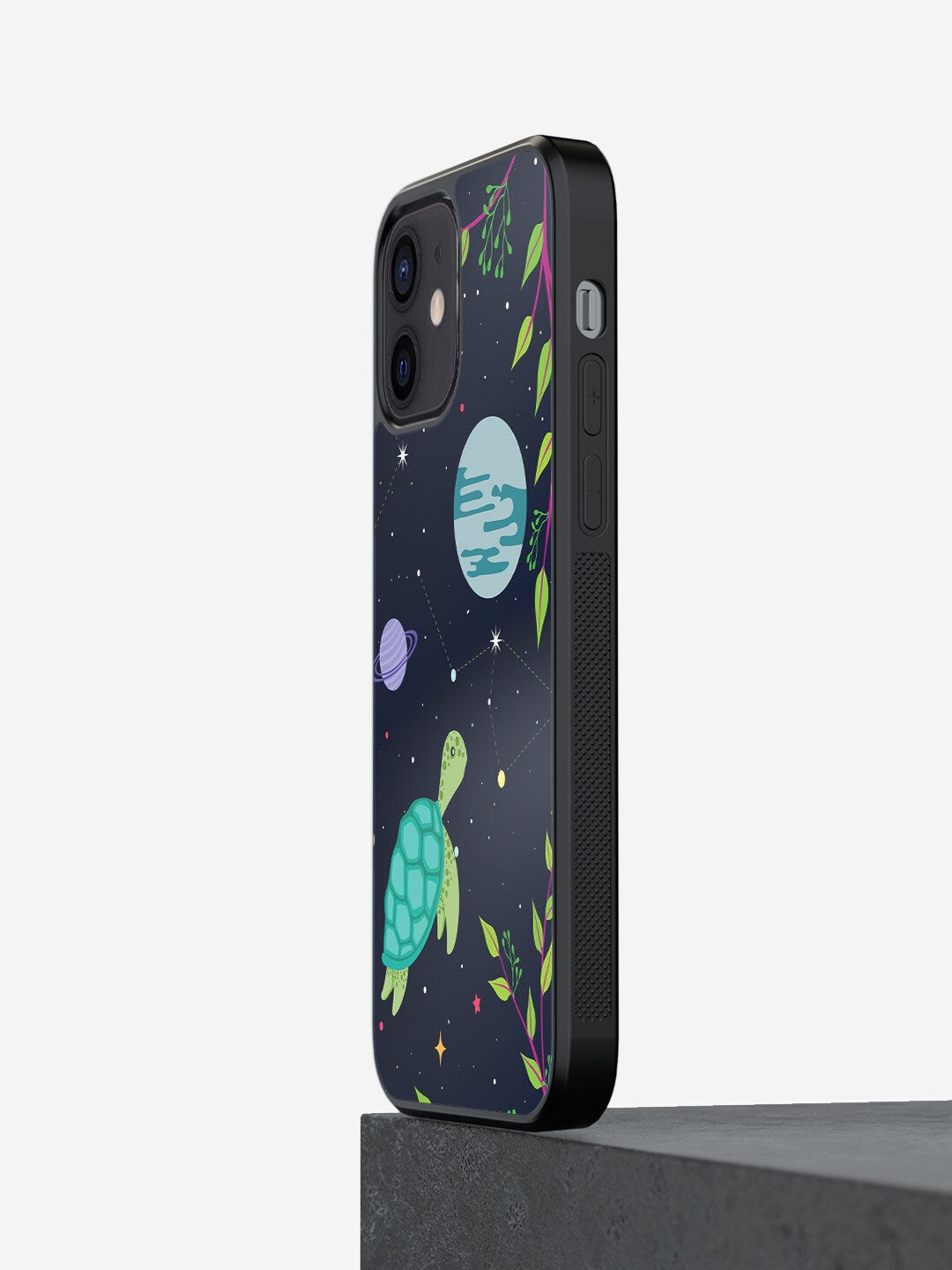 

macmerise Navy Blue Printed Space iPhone 12 Bumper Back Case