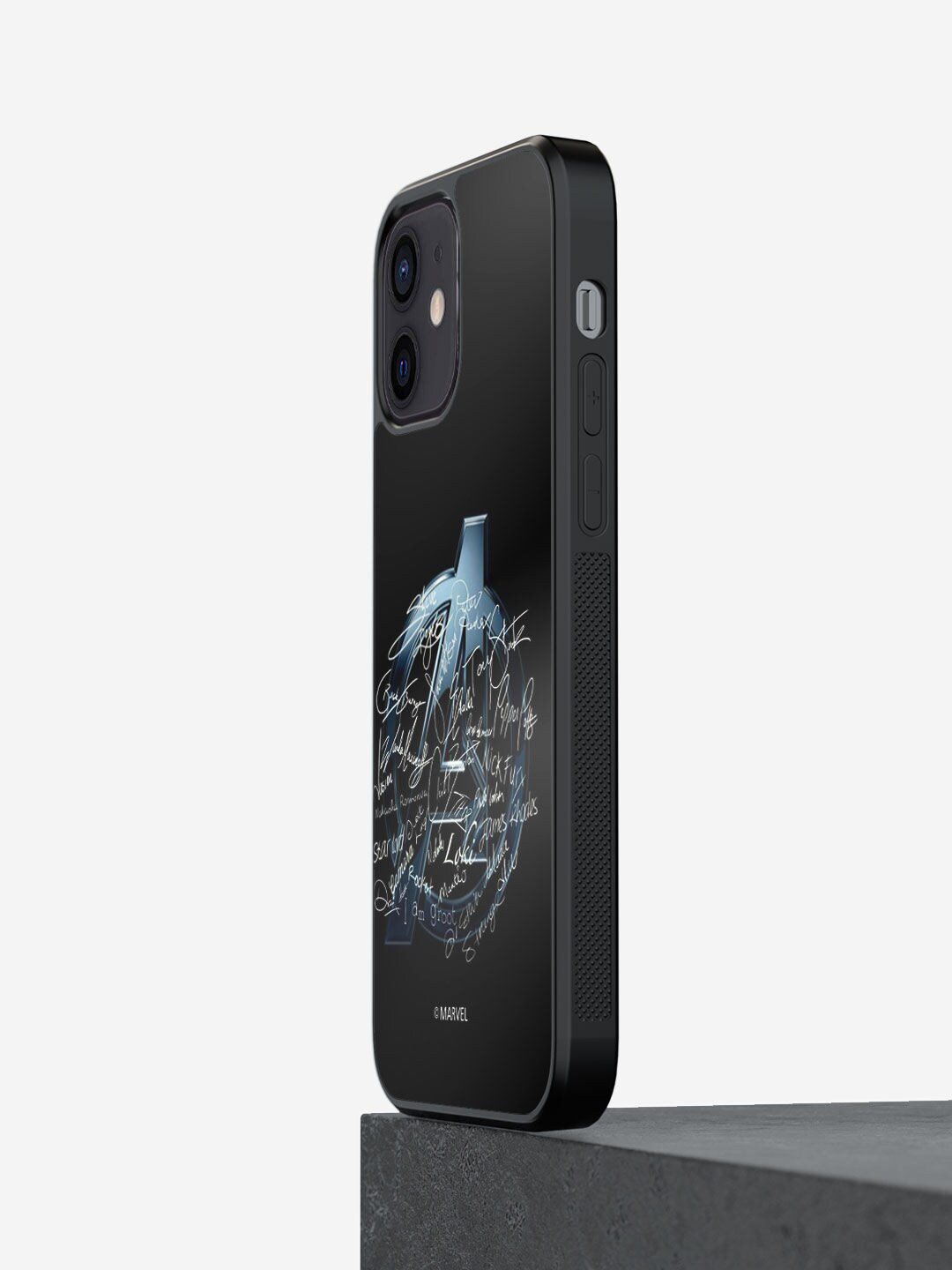 

macmerise Black & Blue Avengers iPhone 12 Mini Bumper Phone Back Case