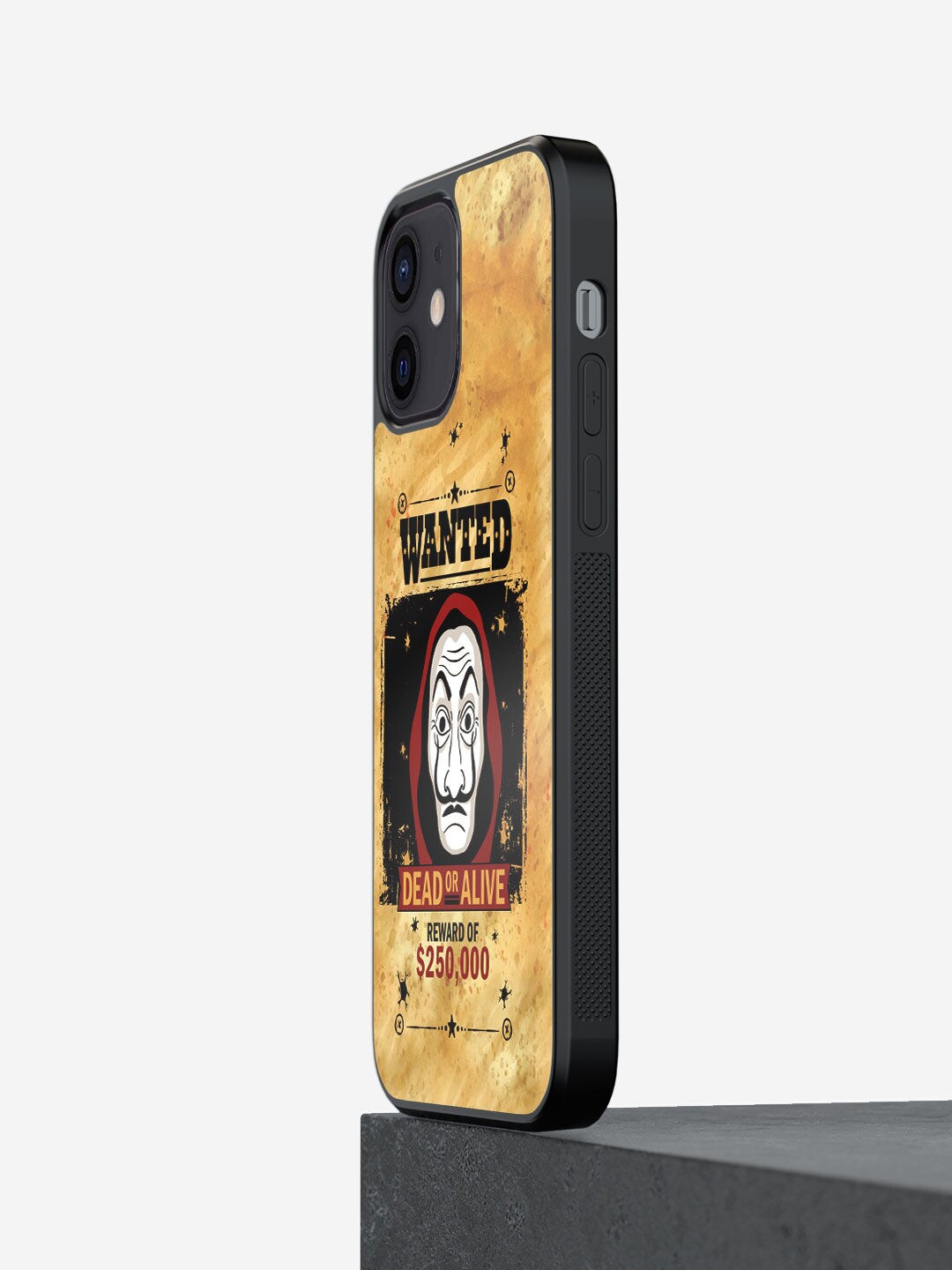 

macmerise Tan Brown & Black Printed iPhone 12 Mini Bumper Phone Back Case