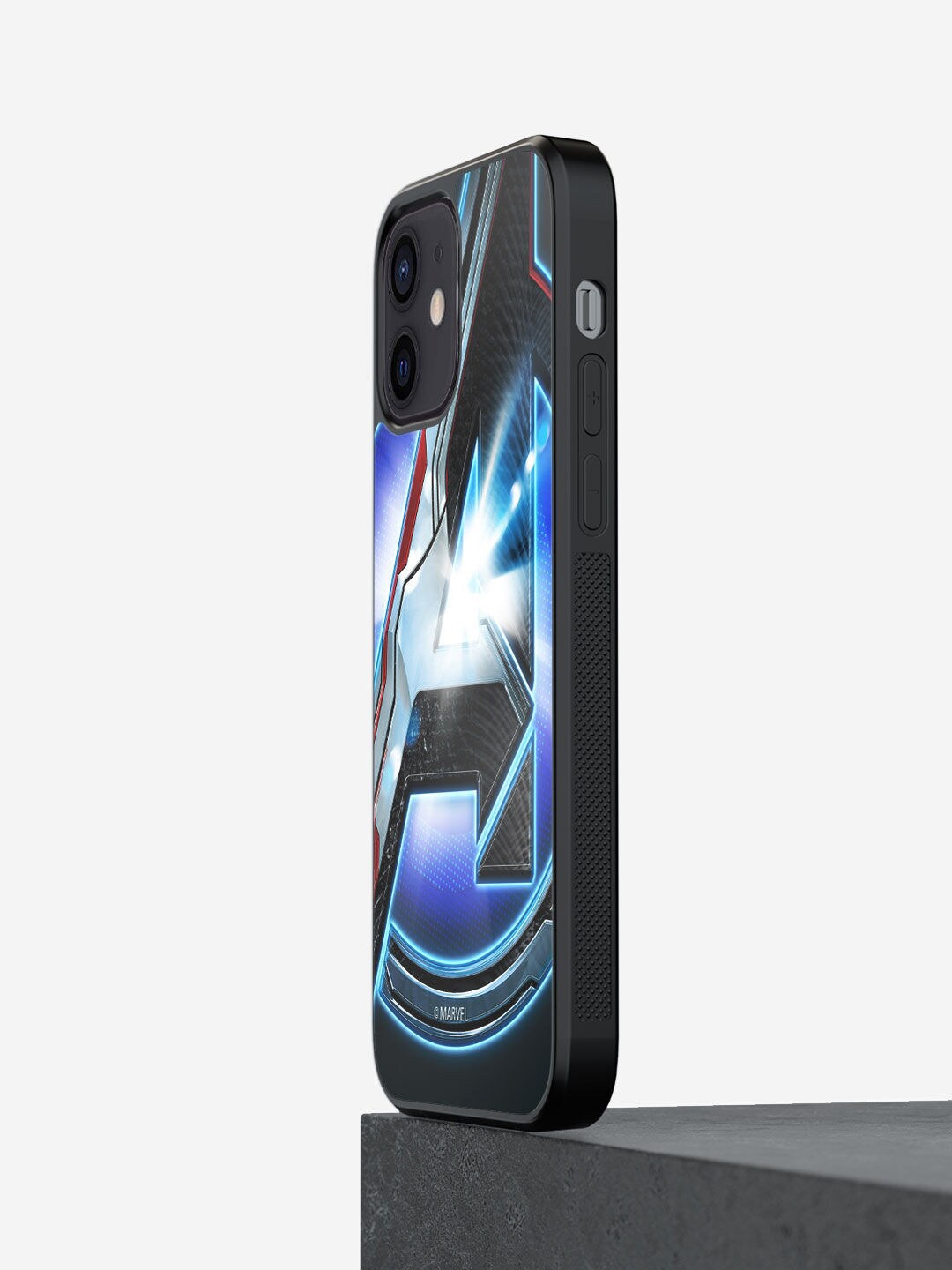 

macmerise Grey & Blue Printed iPhone 12 Mini Bumper Back Case