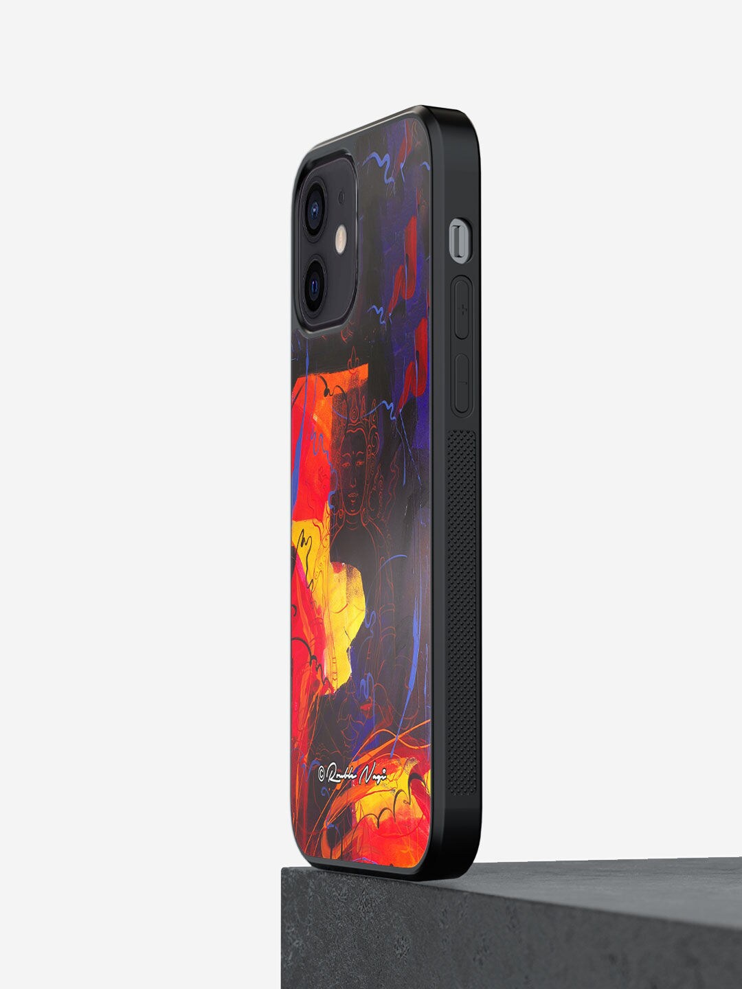 

macmerise Blue & Red Printed iPhone 12 Mini Bumper Phone Back Case