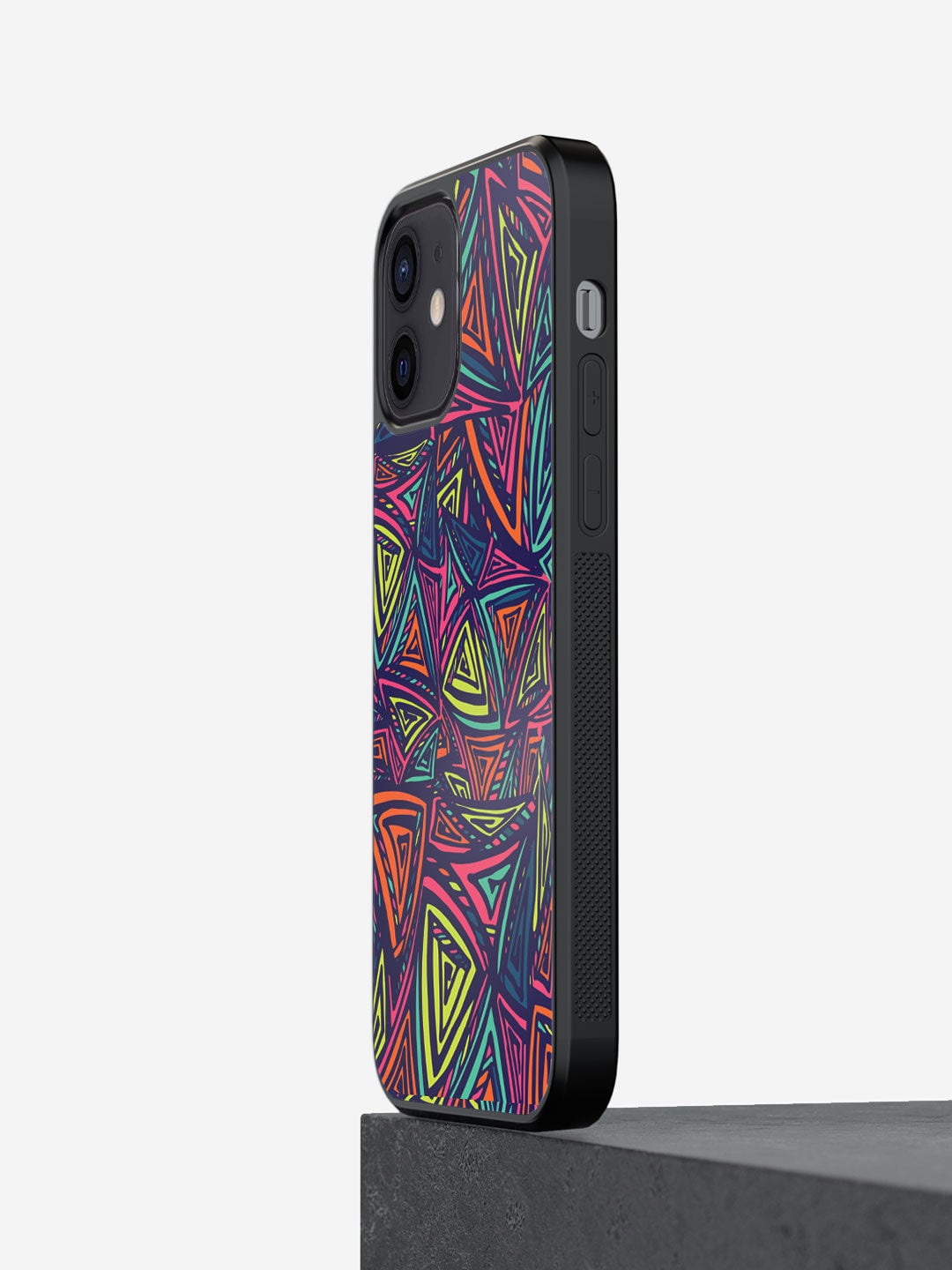 

macmerise Purple & Pink Printed Neon Printed iPhone 12 Mini Bumper Back Case