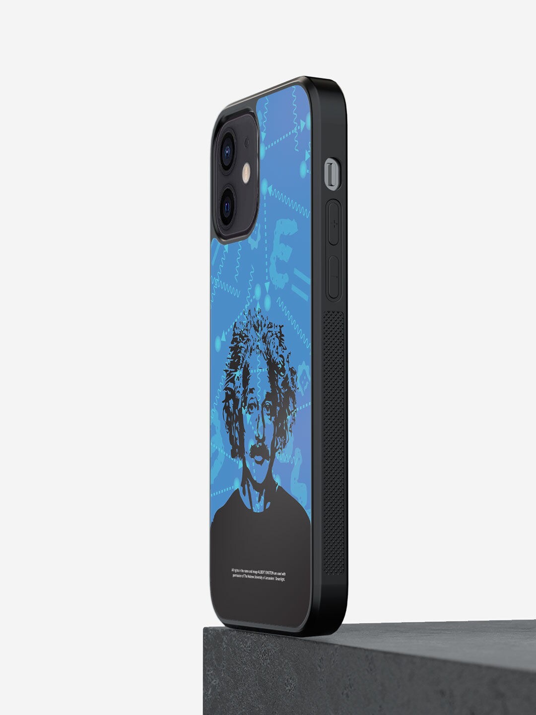 

macmerise Blue Wise Albert Einstein Printed iPhone 12 Bumper Back Case