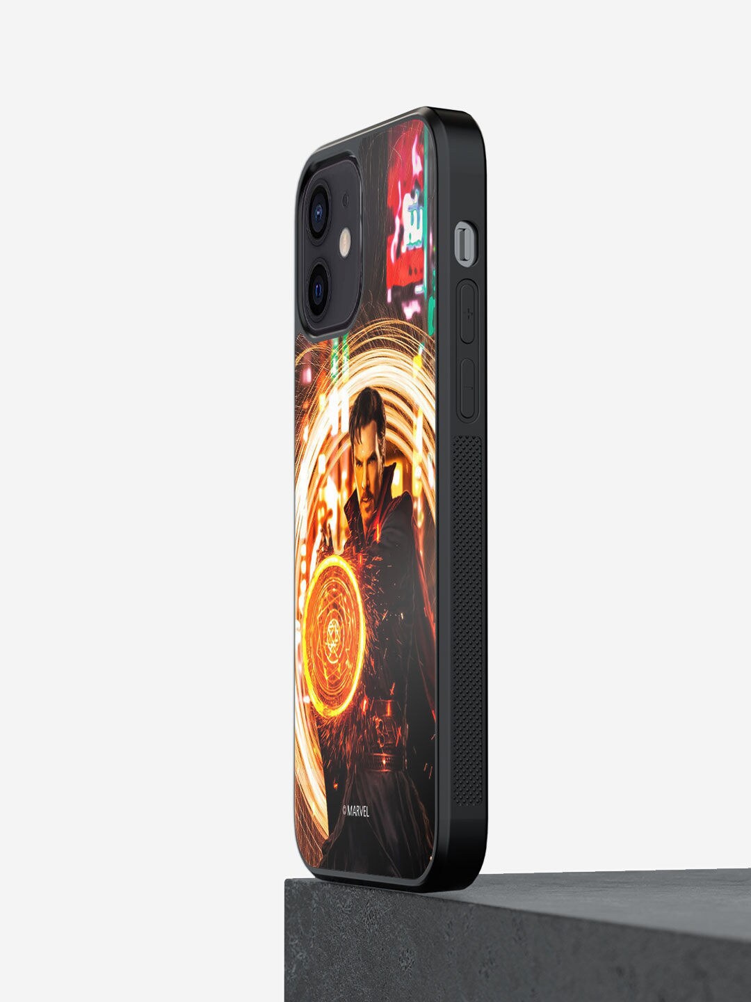 

macmerise Black & Orange Dr Strange Printed iPhone 12 Mini Bumper Back Case