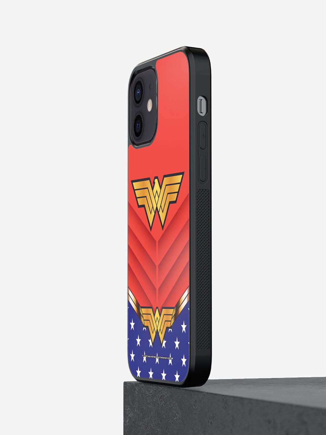 

macmerise Red & Blue Printed Wonder Woman iPhone 12 Bumper Back Case