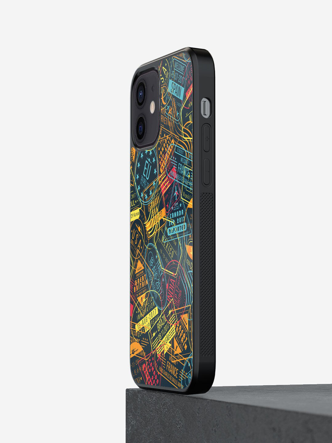 

macmerise Blue & Yellow Printed iPhone 12 Mini Bumper Back Case