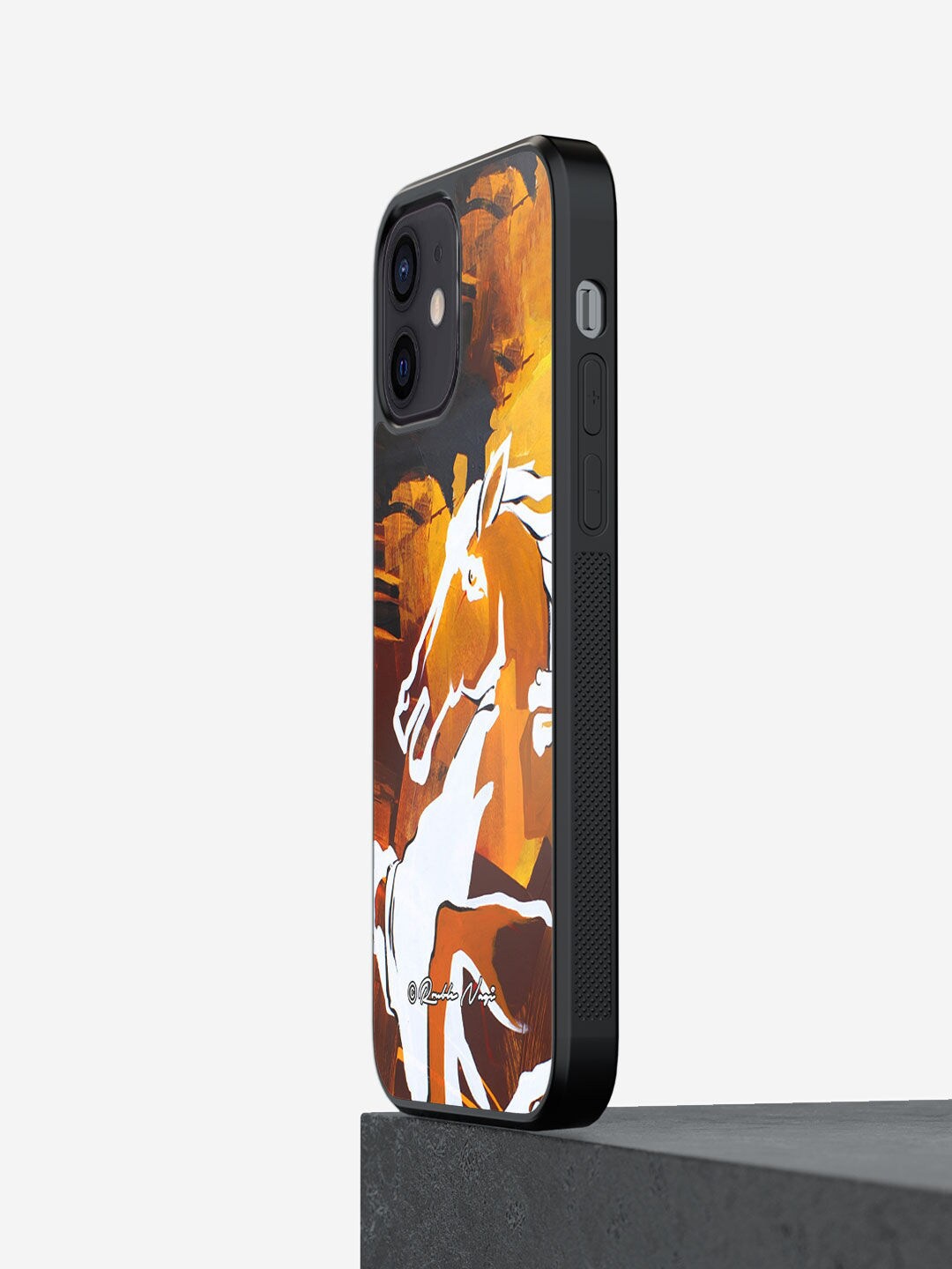 

macmerise Brown & Yellow Printed iPhone 12 Mini Bumper Back Case
