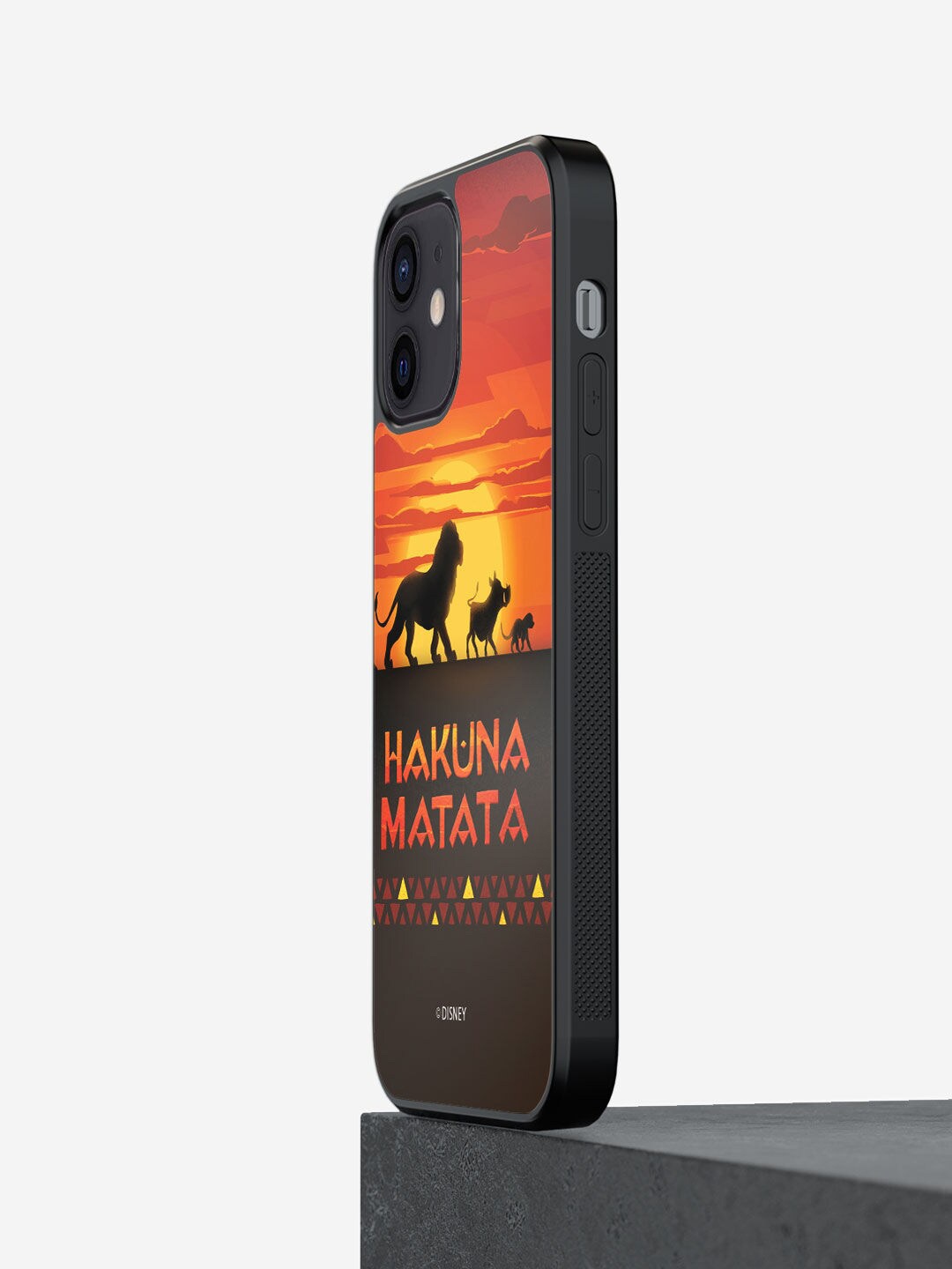 

macmerise Black & Red Printed Hakuna Matata iPhone 12 Mini Bumper Back Case