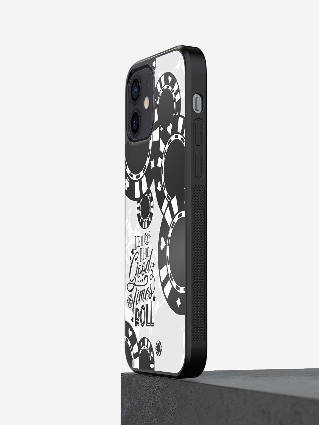 

macmerise White & Black Printed iPhone 12 Mini Bumper Phone Back Case