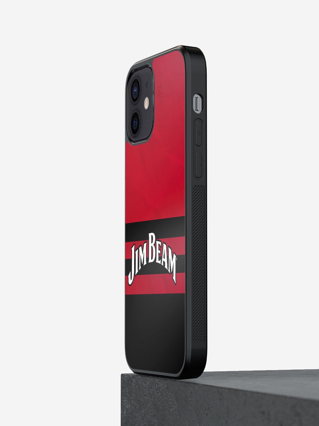 

macmerise Red & Black Printed iPhone 12 Mini Bumper Phone Back Case