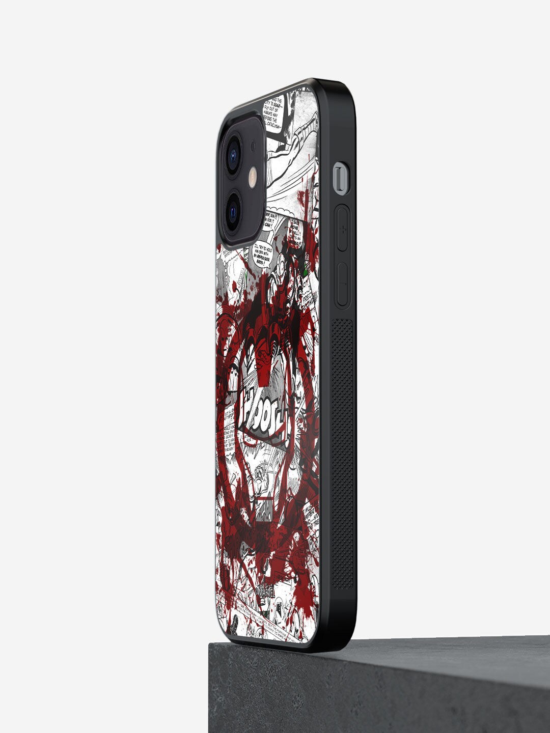 

macmerise White & Red Printed Splash Out Iron Man iPhone 12 Bumper Back Case